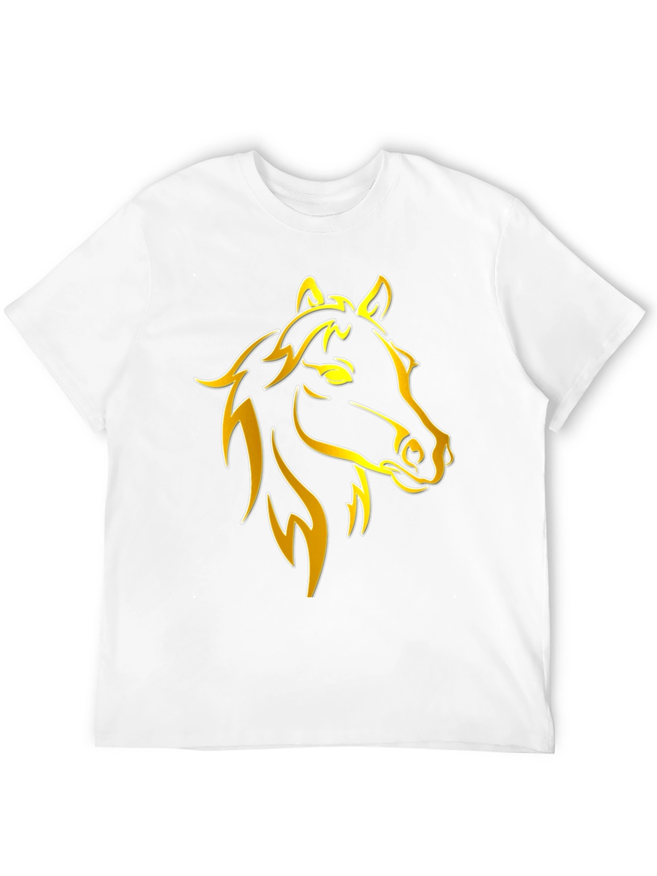 Black Golden Horse Graphic Tee - Stylish Black T-Shirt view 12