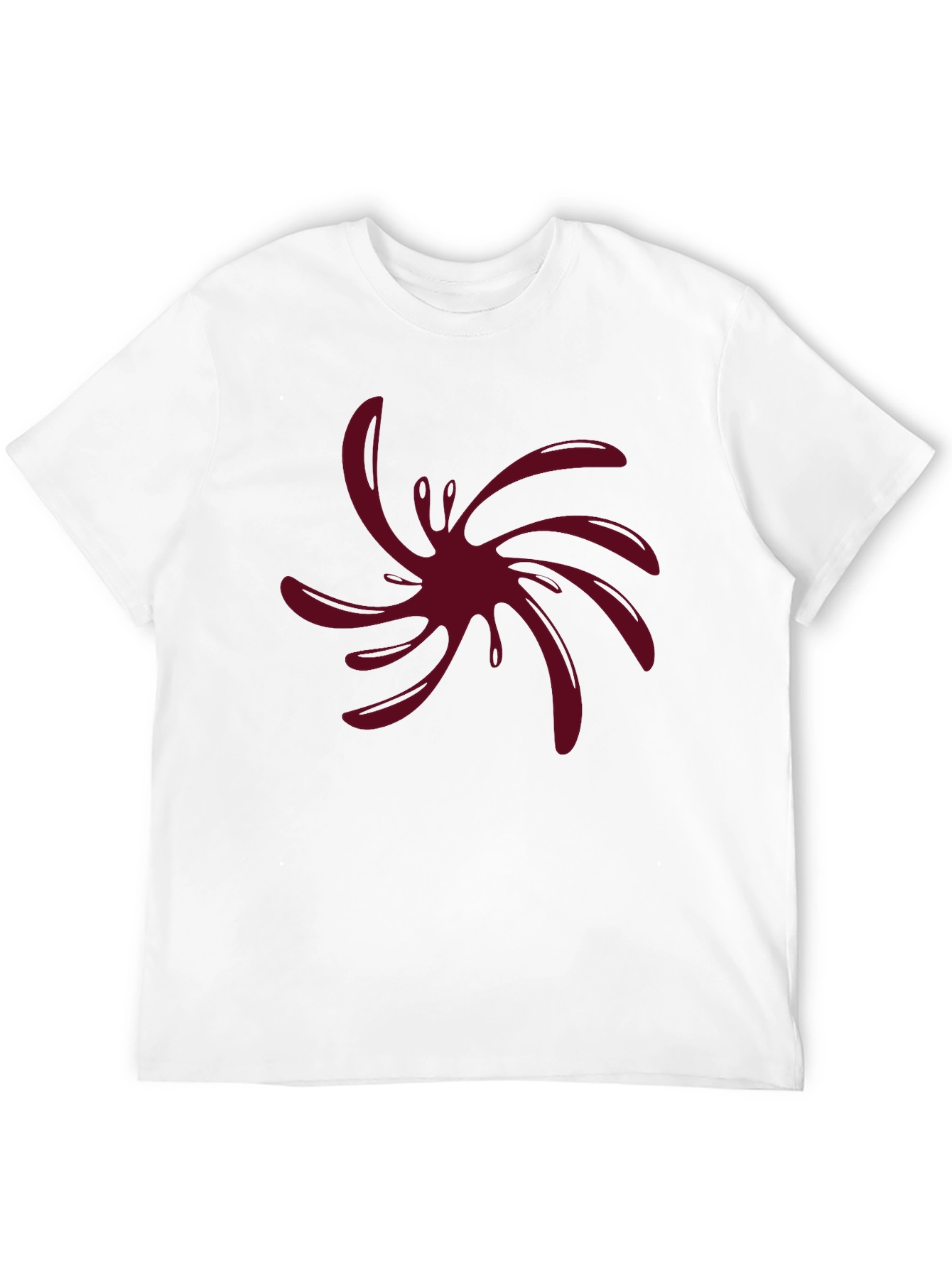 Black Abstract Splatter Graphic Tee - Modern Design view 12