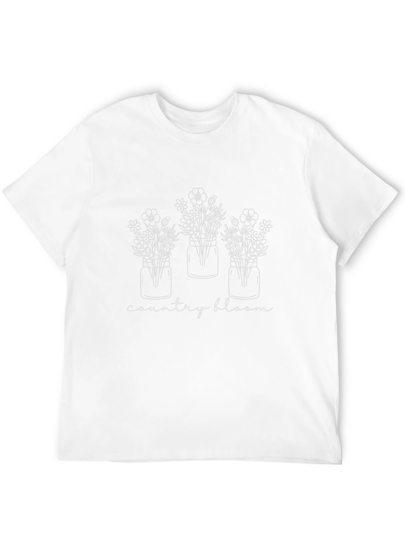 Black Country Bloom Graphic Tee - Floral Mason Jar Design view 12