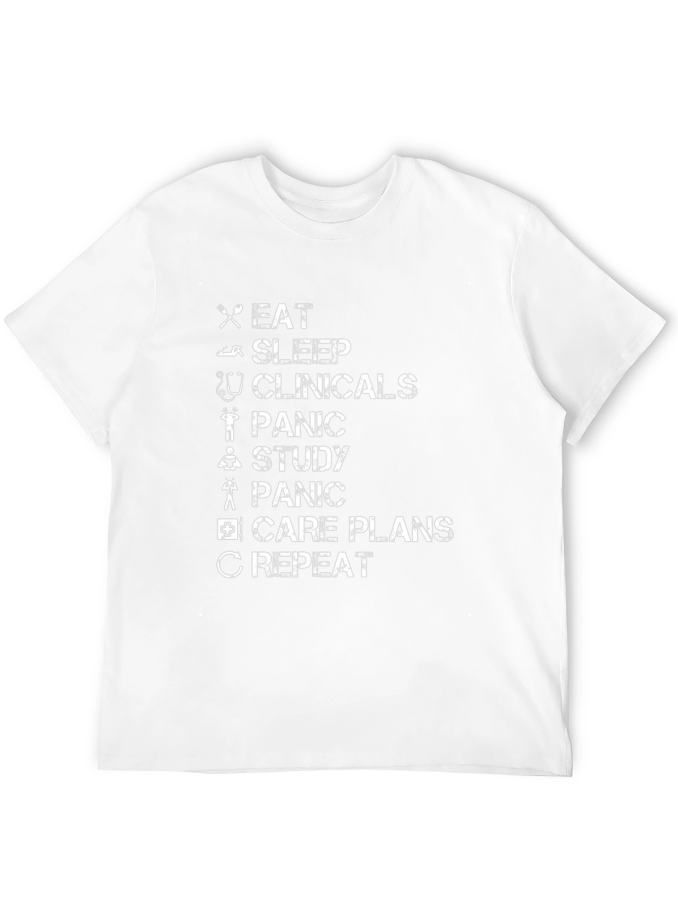 Black Eat Sleep Clinicals Nursing T-Shirt view 12
