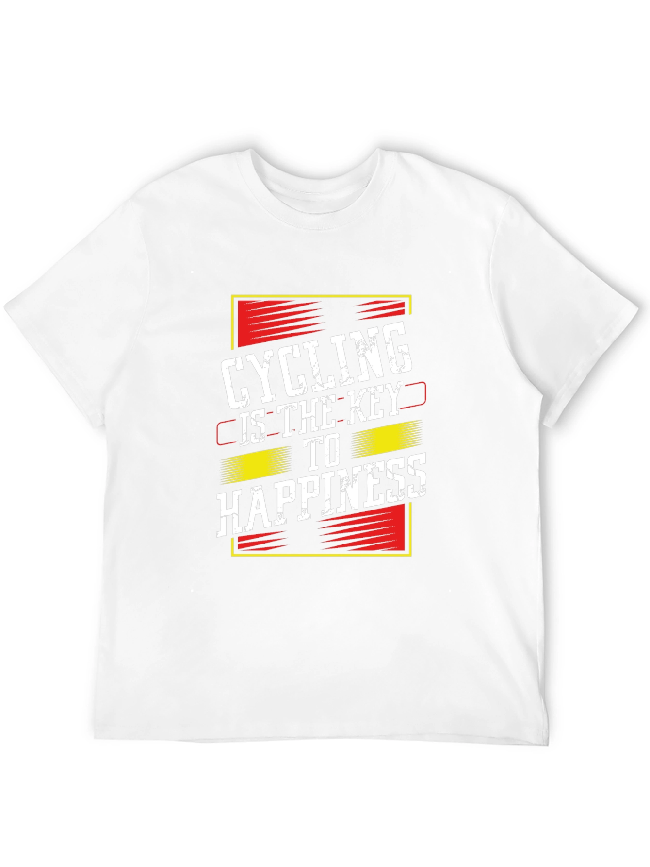 Black Cycling is the Key to Happiness Black Graphic T-Shirt view 12