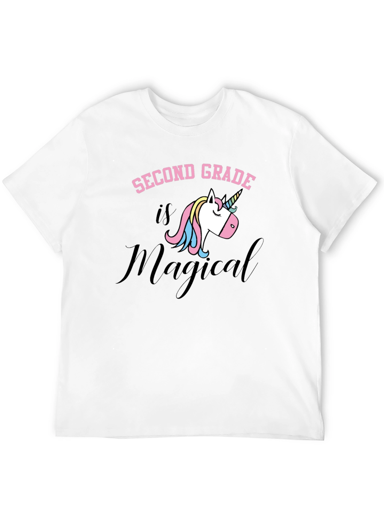 Black Second Grade Magical Unicorn T-Shirt view 12