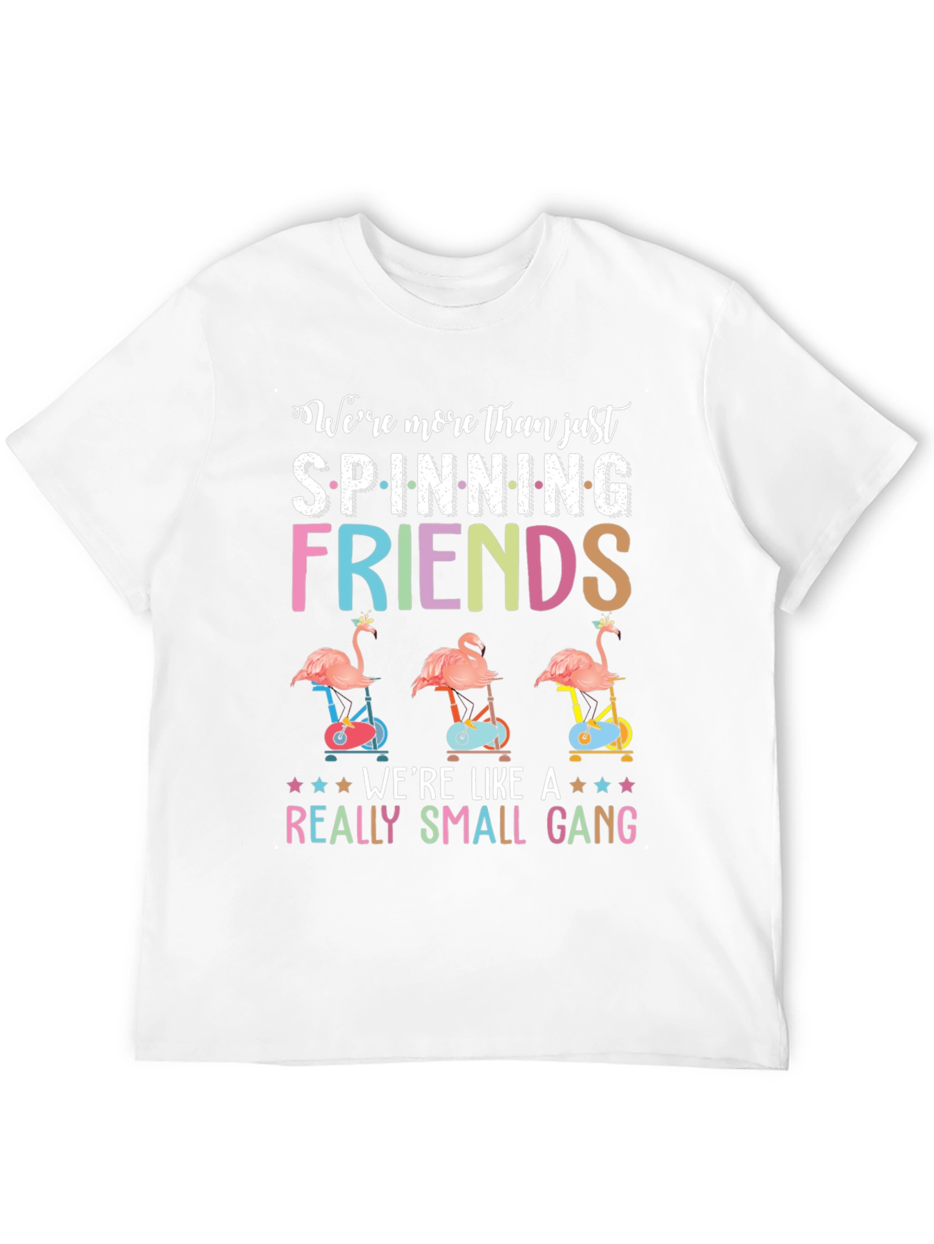 Black Spinning Flamingo Friends T-Shirt view 12