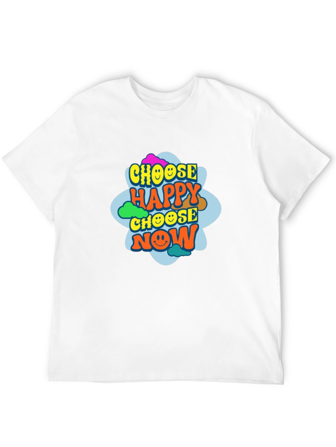 Black Choose Happy Now Graphic Tee view 12