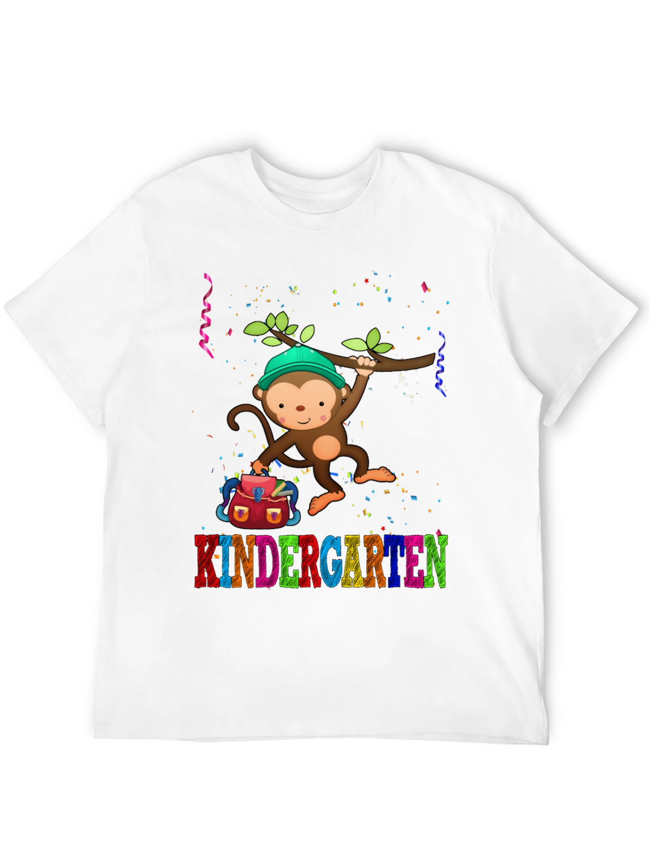 Black Kindergarten Monkey T-Shirt - Back to School view 12