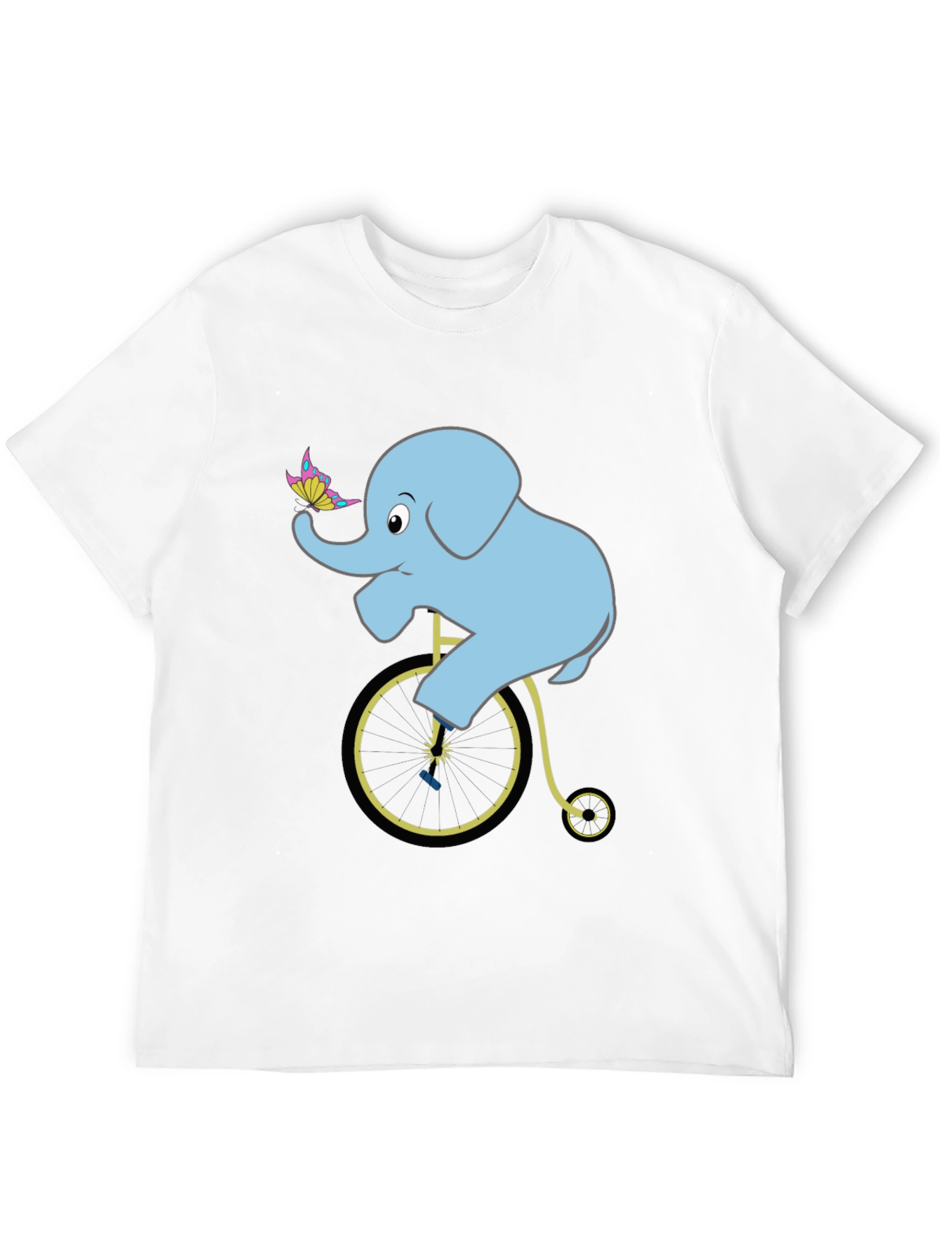 Black Elephant on Bicycle T-Shirt: Fun Graphic Tee view 12