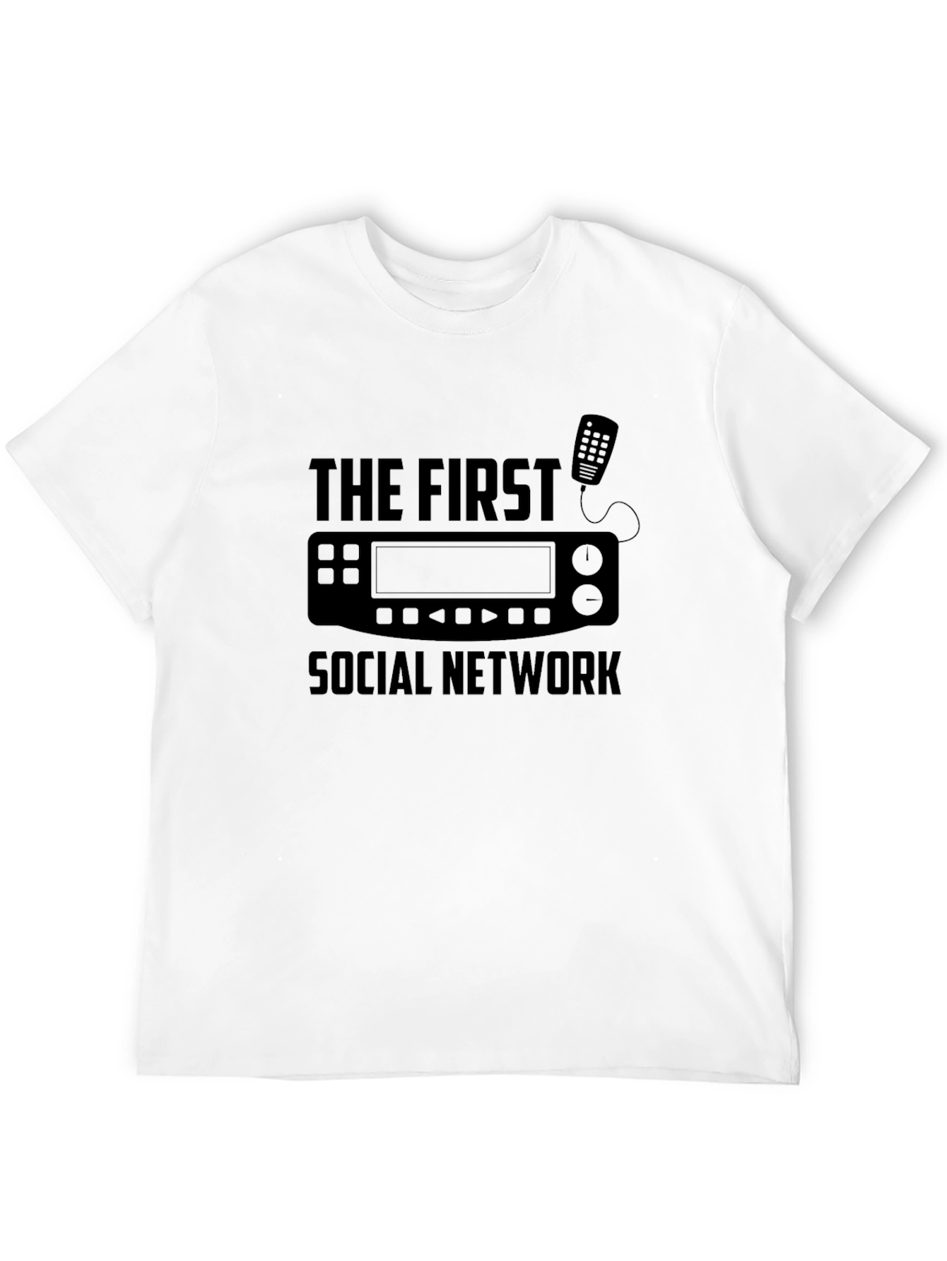 Black The First Social Network T-Shirt - CB Radio Inspired view 12