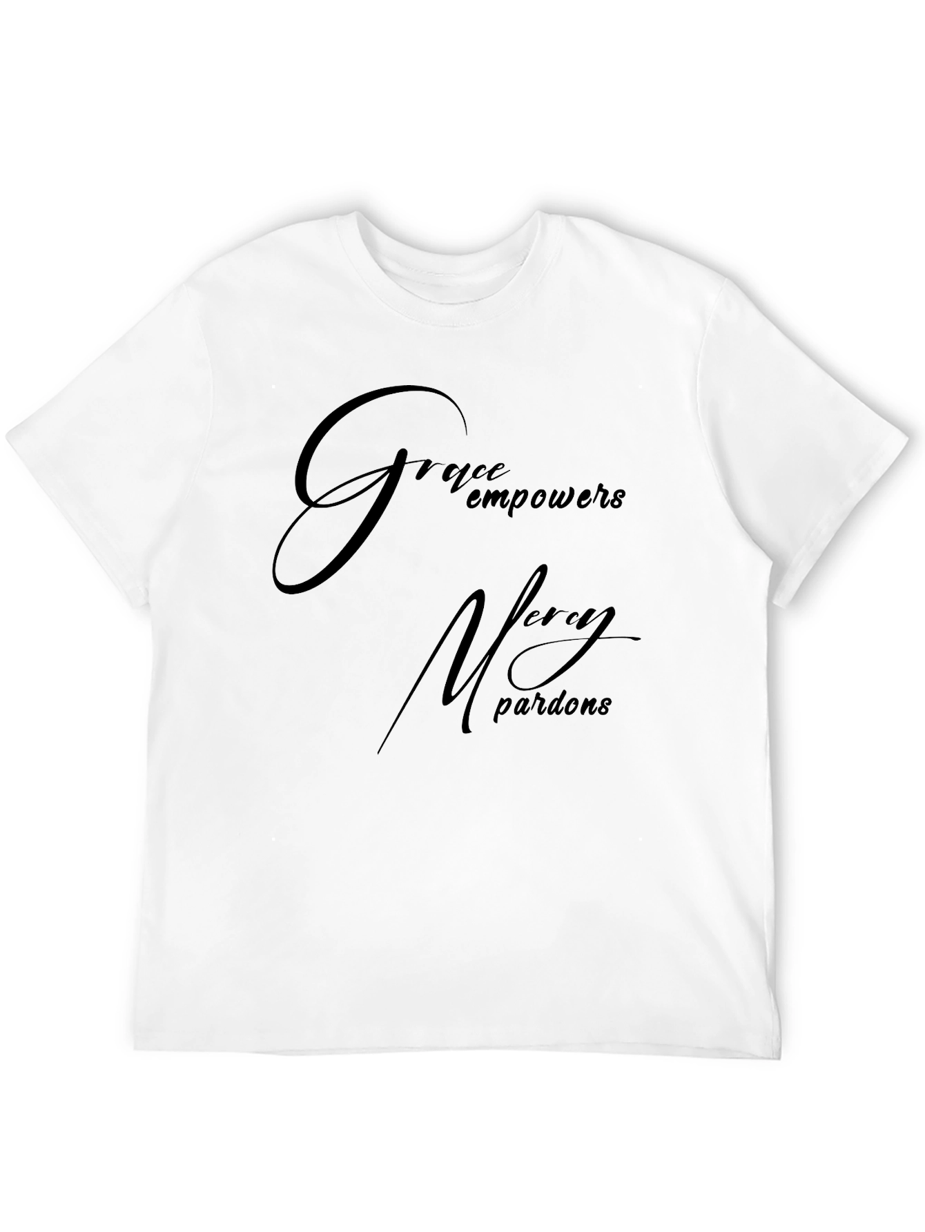 Black Grace Empowers Men's Black T-Shirt view 12