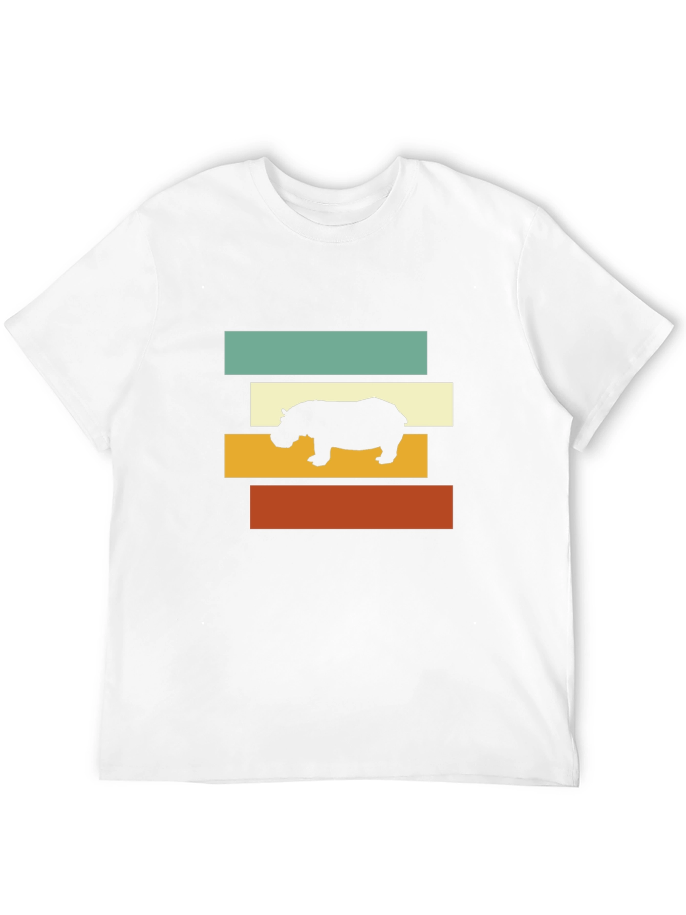 Black Retro Hippo T-Shirt - Stylish Graphic Tee view 12