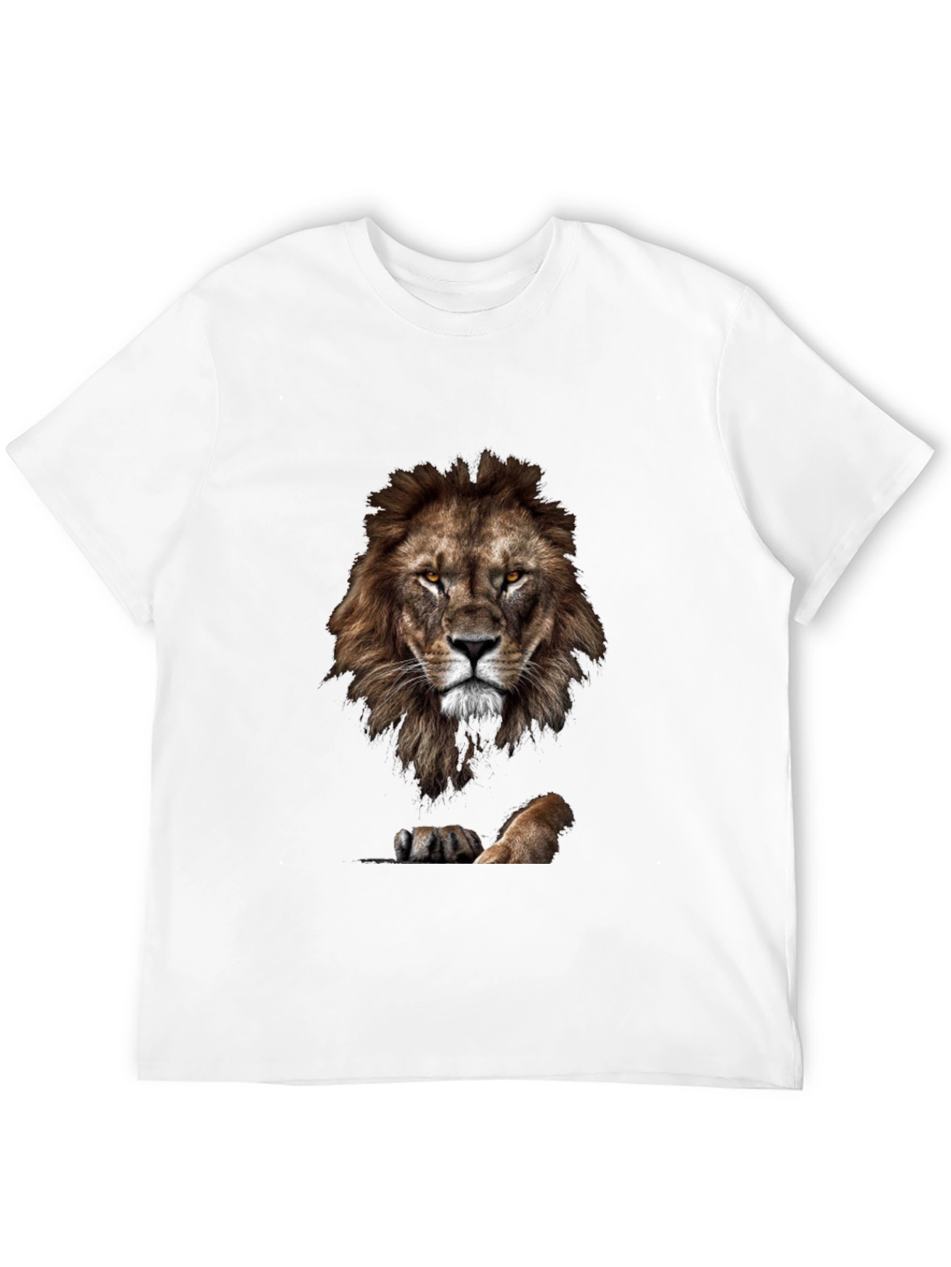 Black Lion Graphic Tee - Bold Animal Print T-Shirt view 12