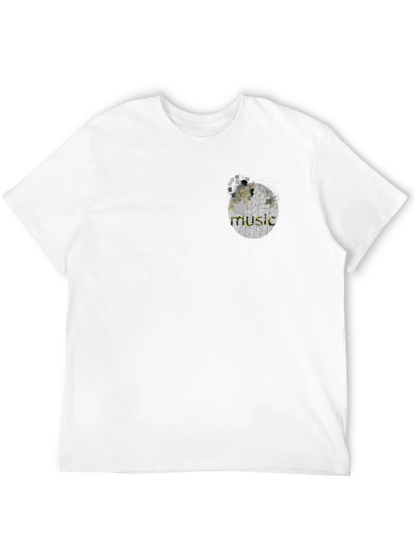 Black Music Sphere Graphic Black T-Shirt view 12