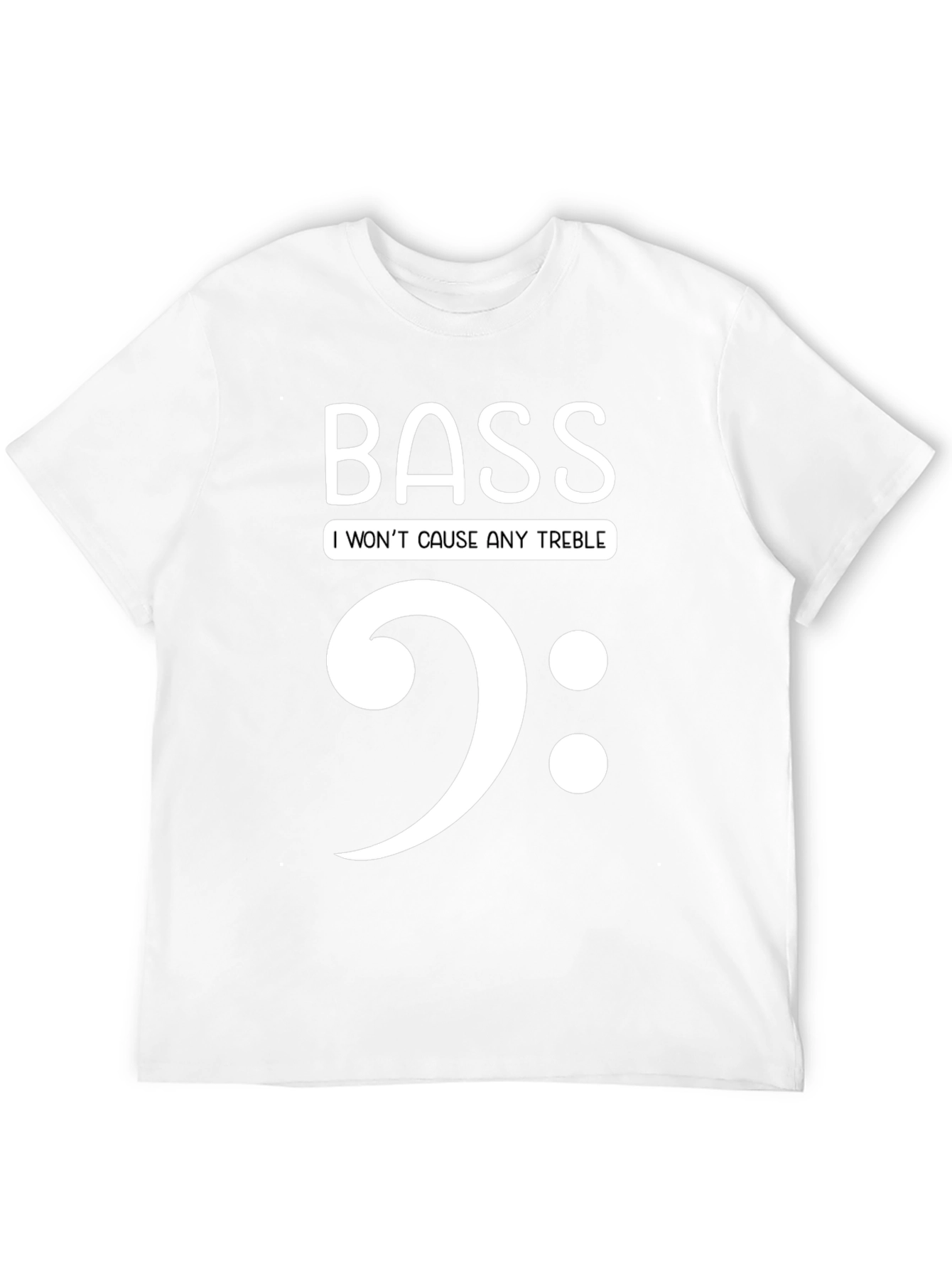 Black Bass Clef Music Pun Graphic Tee - Soft Cotton view 12