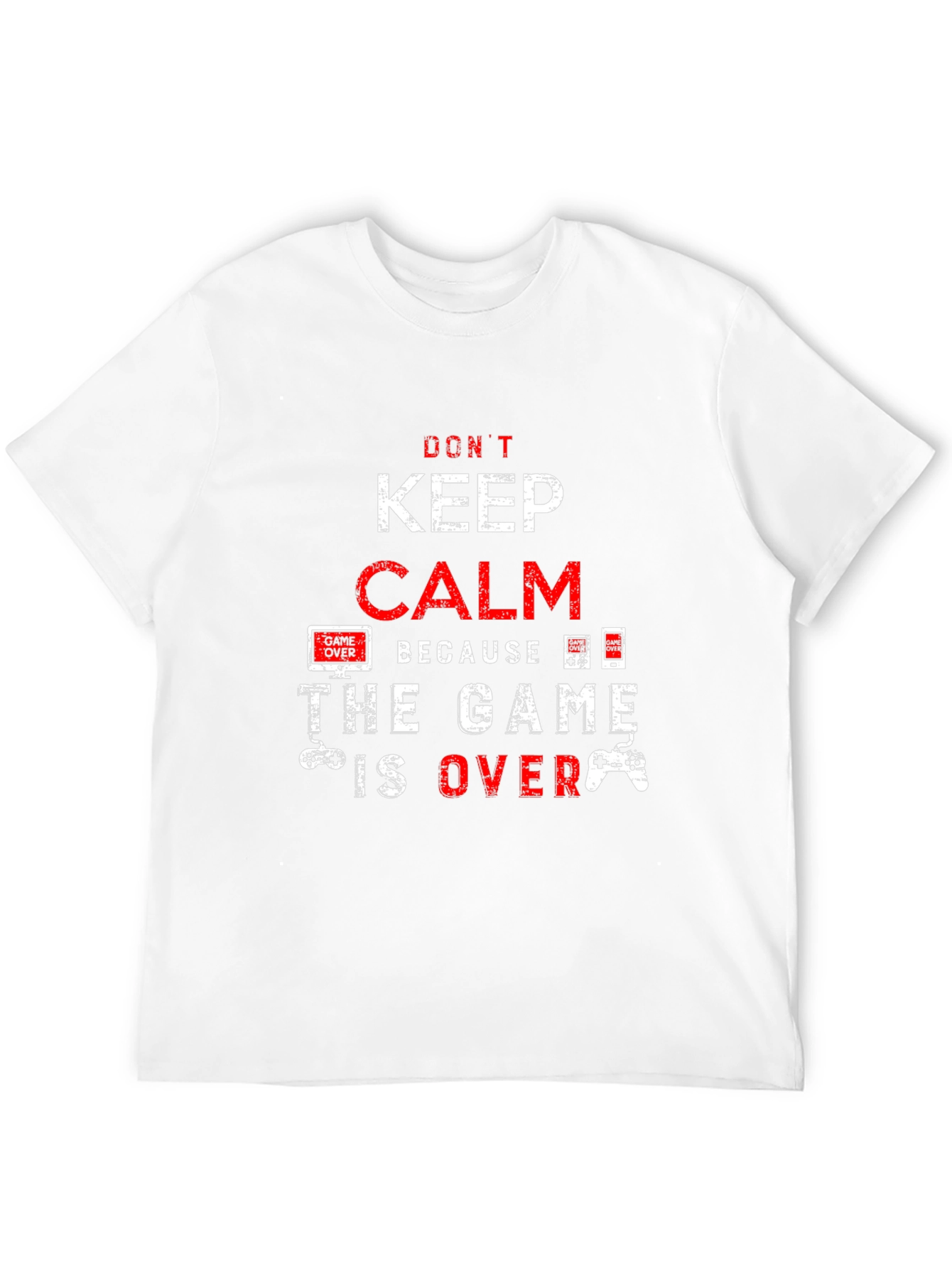 Black Don't Keep Calm Game Over T-Shirt view 12