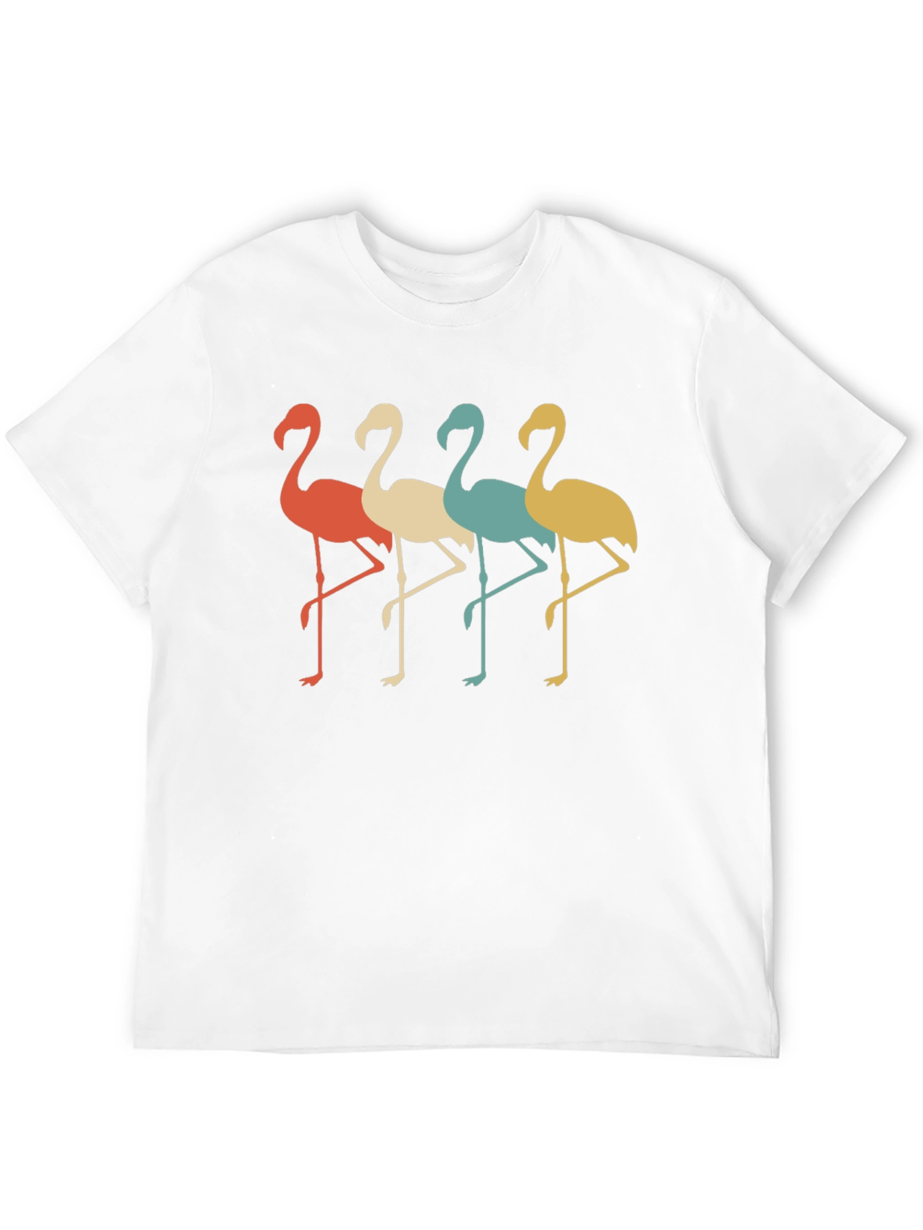 Black Retro Flamingo Graphic Tee - Cool & Comfortable view 12
