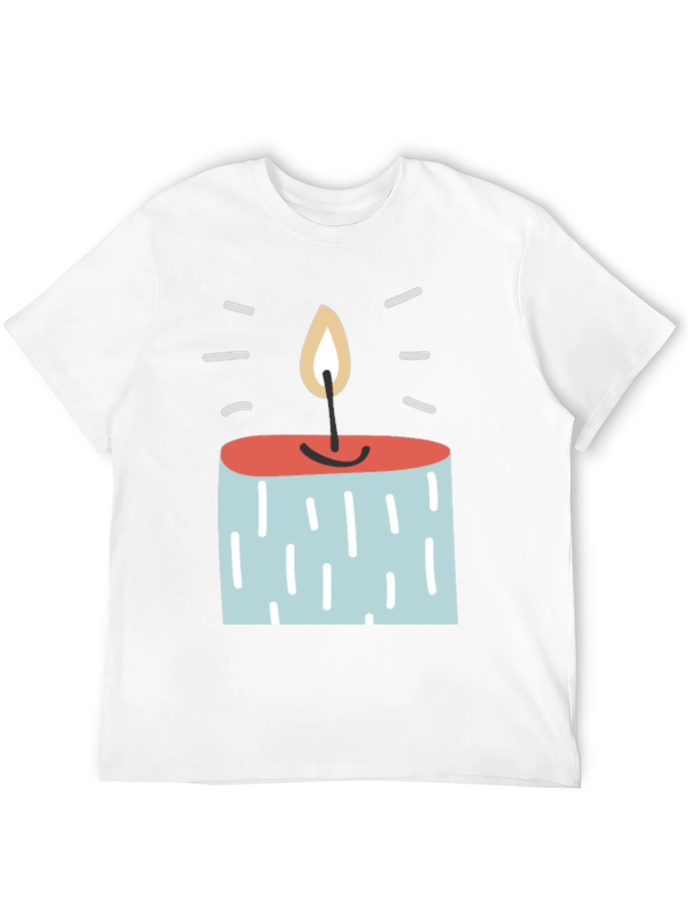 Black Novelty Candle Graphic Tee - Unique Design, Soft Fabric view 12