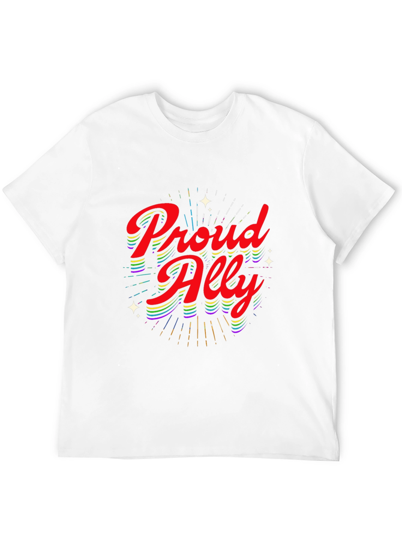 Black Proud Ally T-Shirt - LGBTQ+ Pride view 12