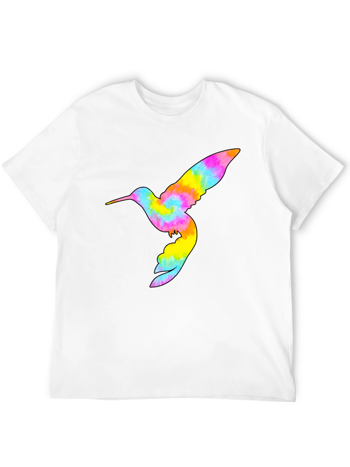 Black Tie Dye Hummingbird Graphic Tee - Black view 12