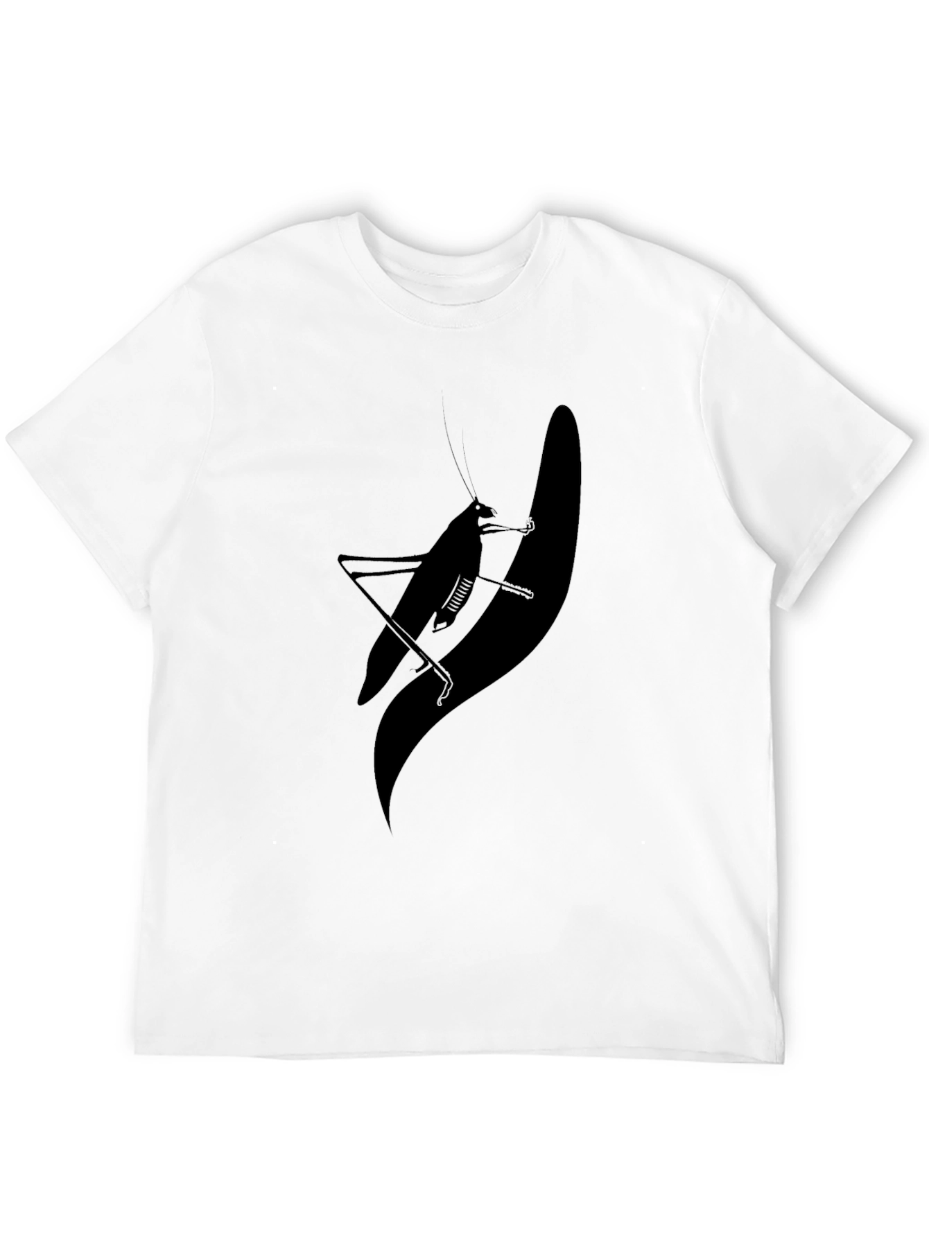 Black Silhouette Grasshopper Graphic Tee - Black view 12
