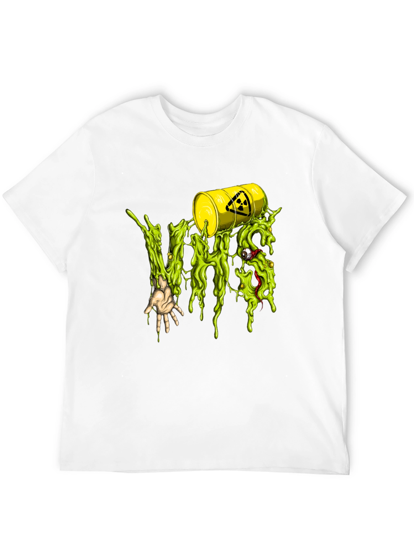 Black Radioactive Slime Graphic Black T-Shirt view 12