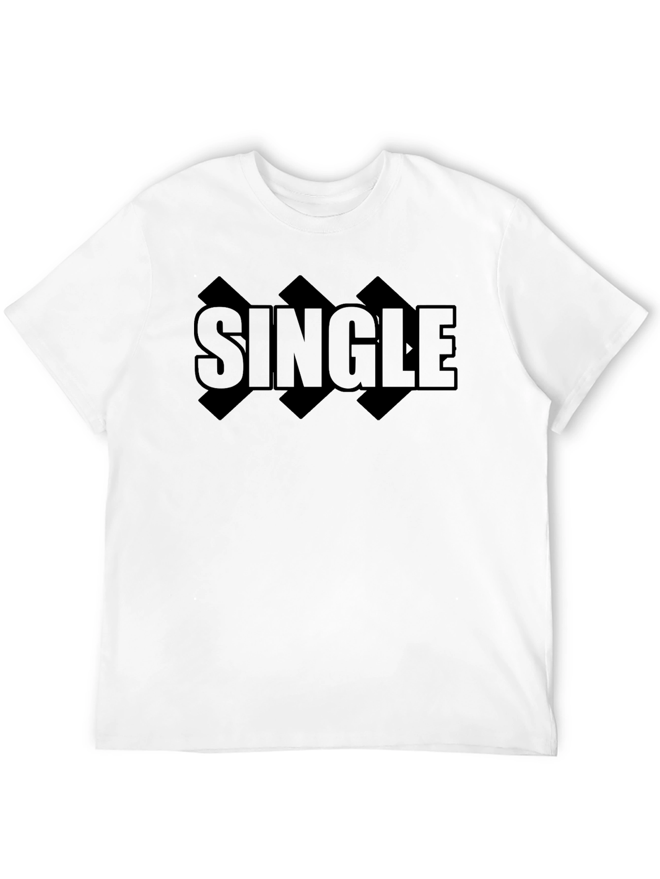 Black Single Graphic T-Shirt - Men's Casual Tee view 12
