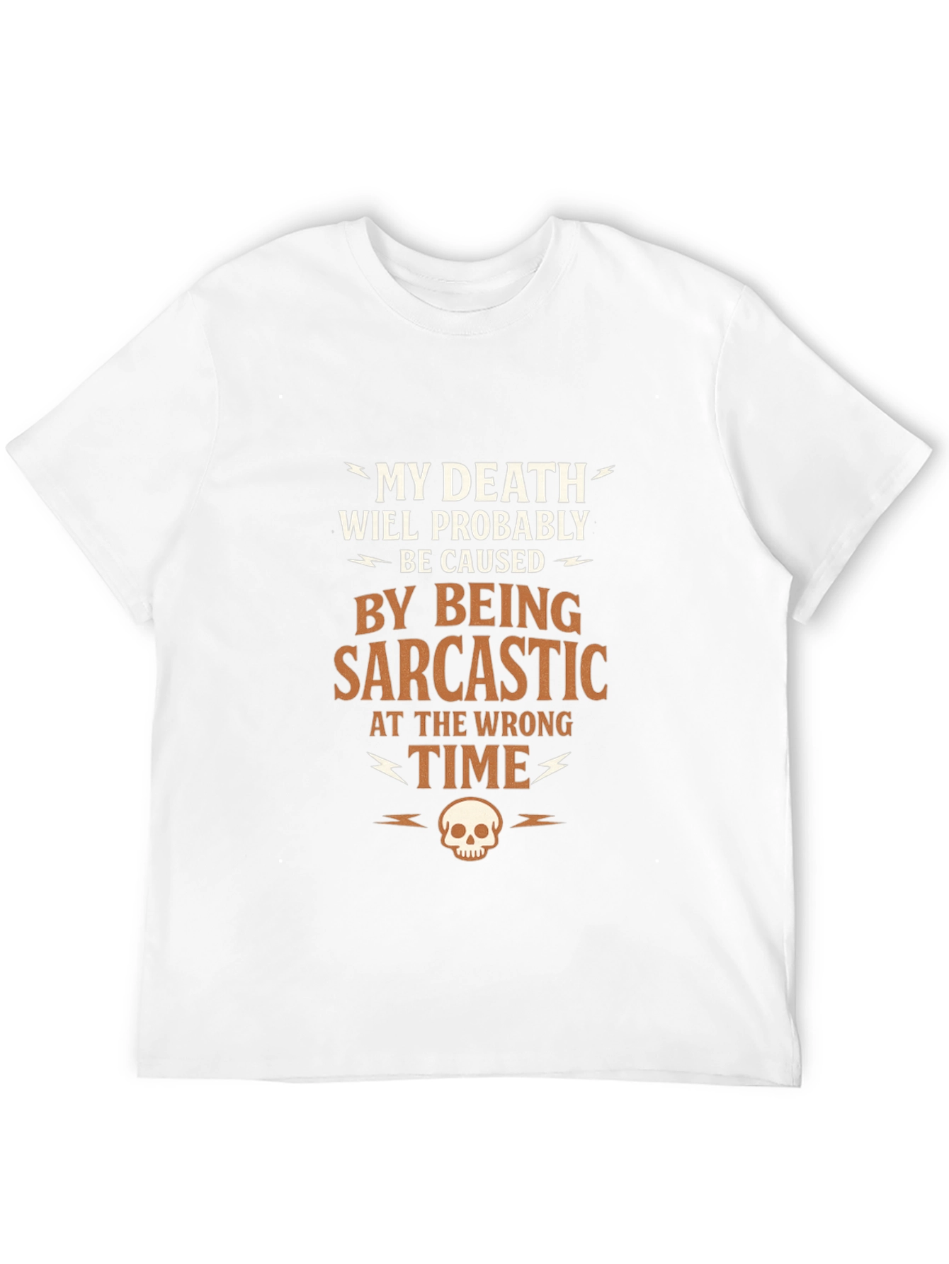 Black Sarcastic Humor Graphic T-Shirt - "My Death" view 12