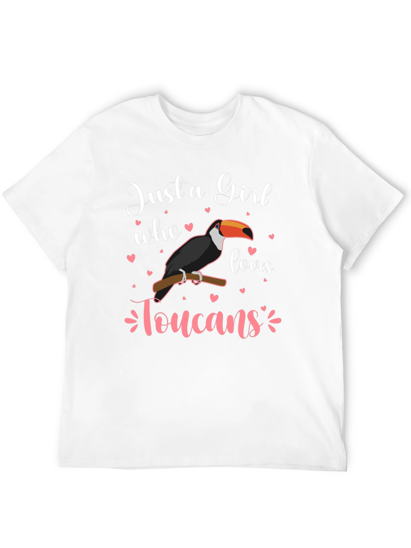 Black Just a Girl Who Loves Toucans T-Shirt view 12