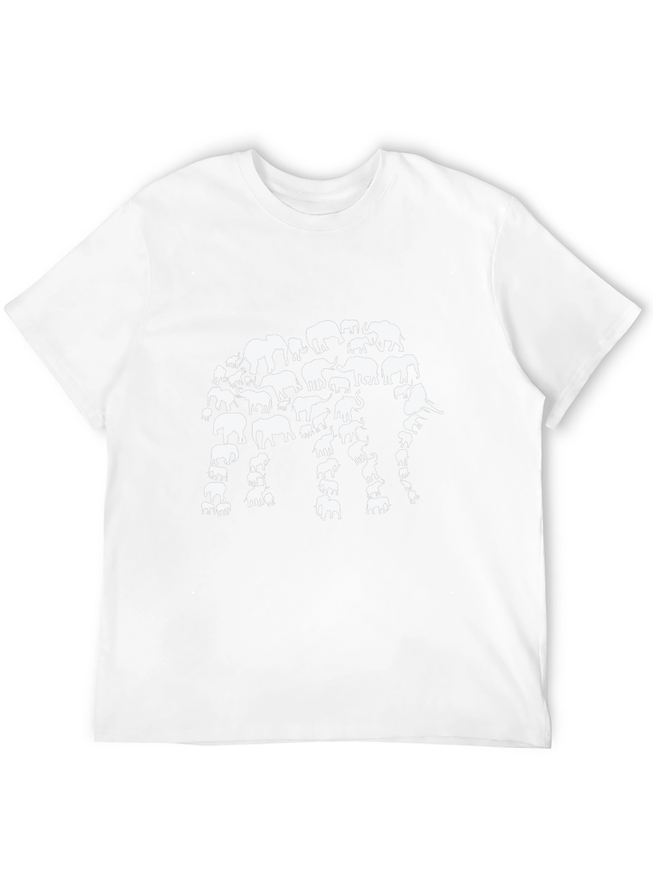 Black Elephant Silhouette T-Shirt - Black view 12