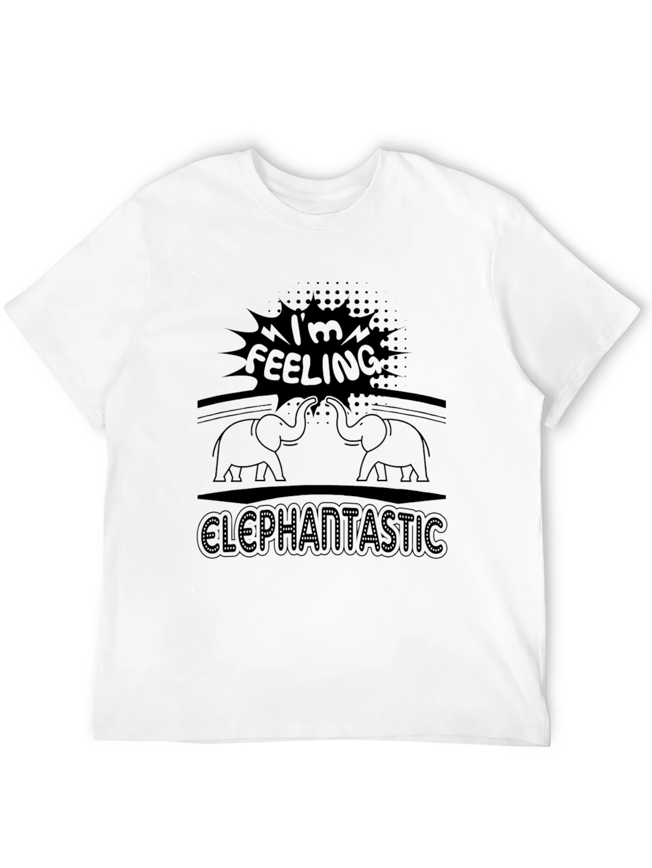 Black I'm Feeling Elephantastic Black Graphic Tee view 12