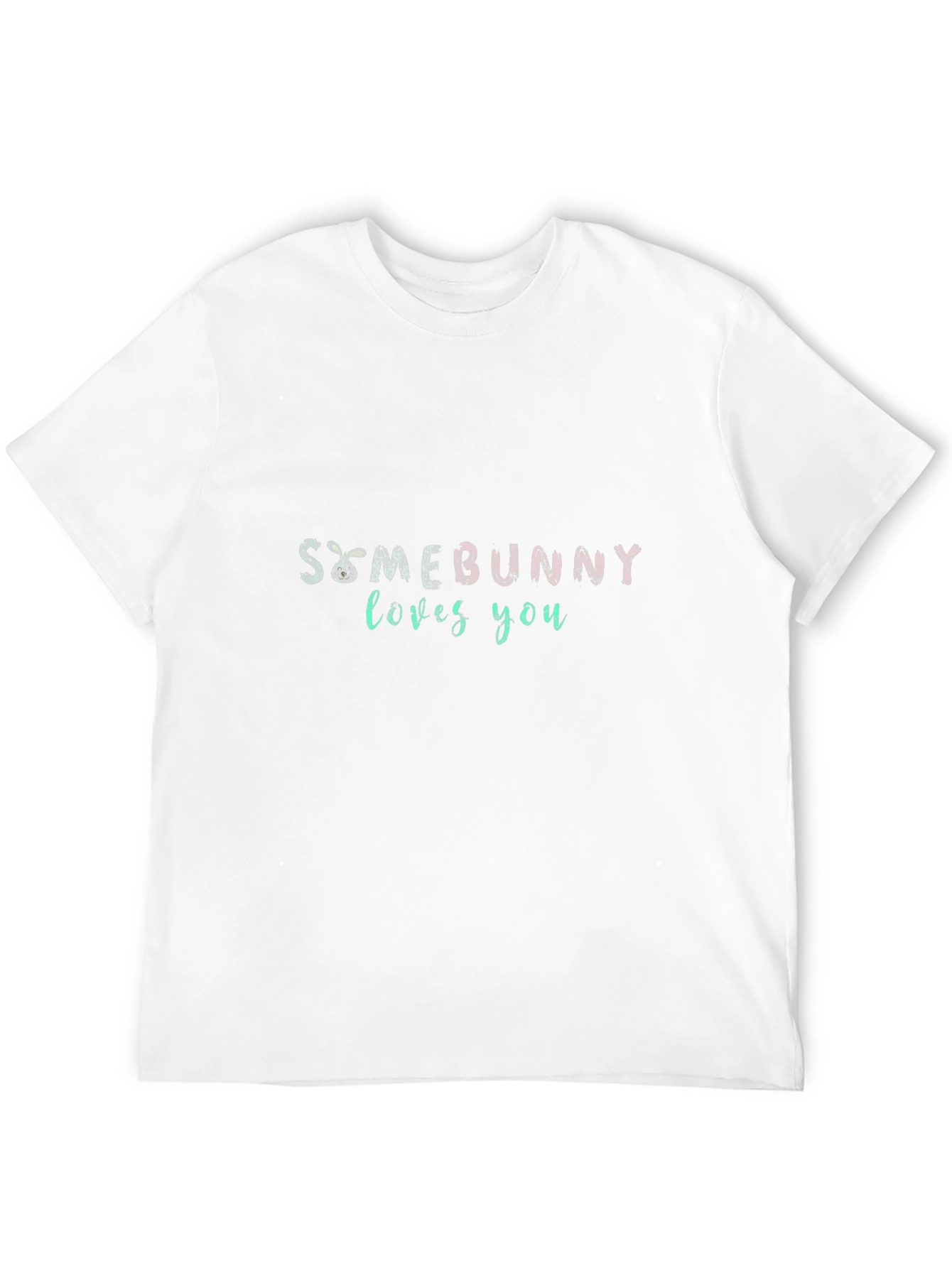 Black Somebunny Loves You Graphic T-Shirt view 12
