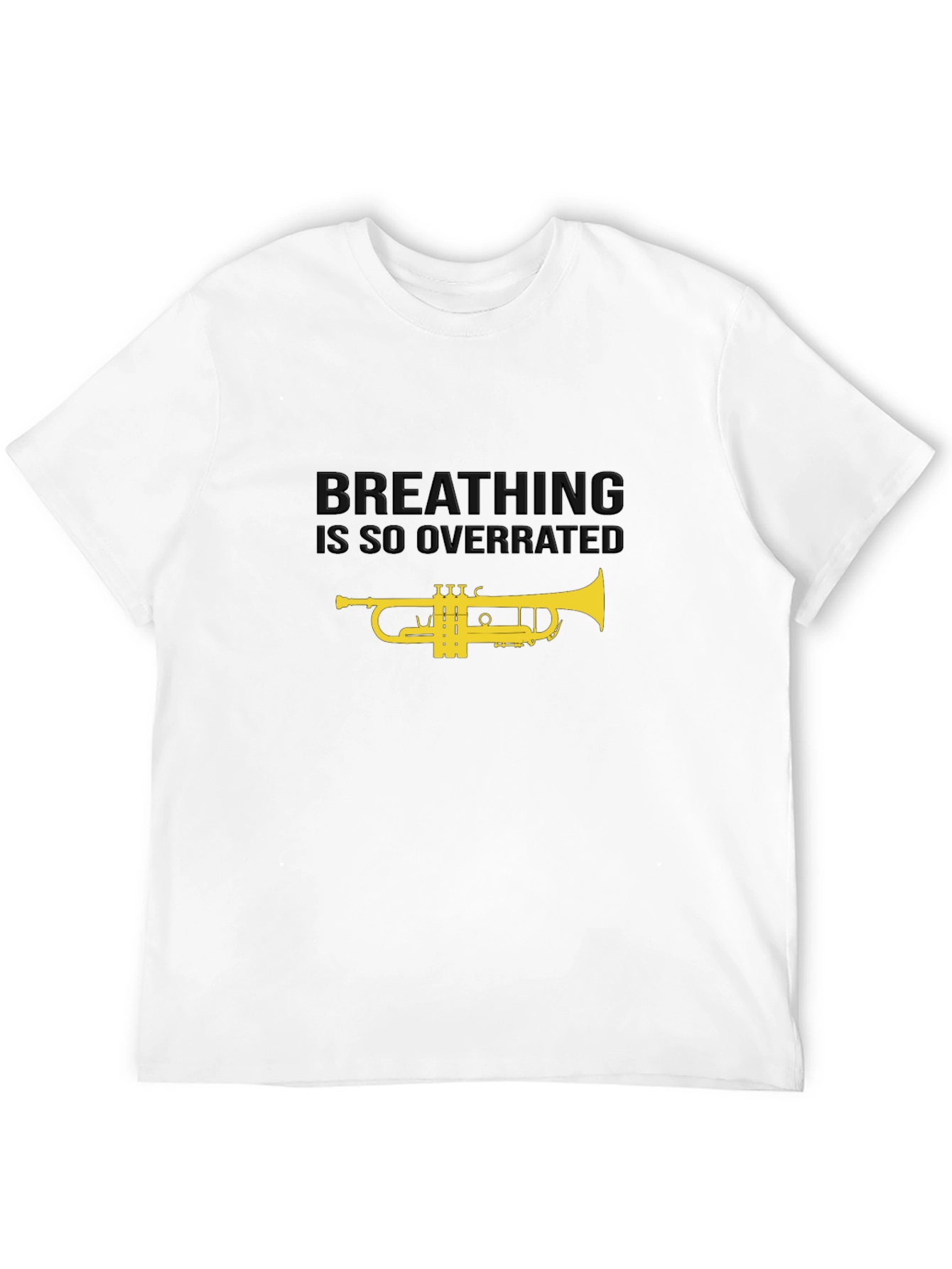 Black Breathing is Overrated Trumpet T-Shirt view 12