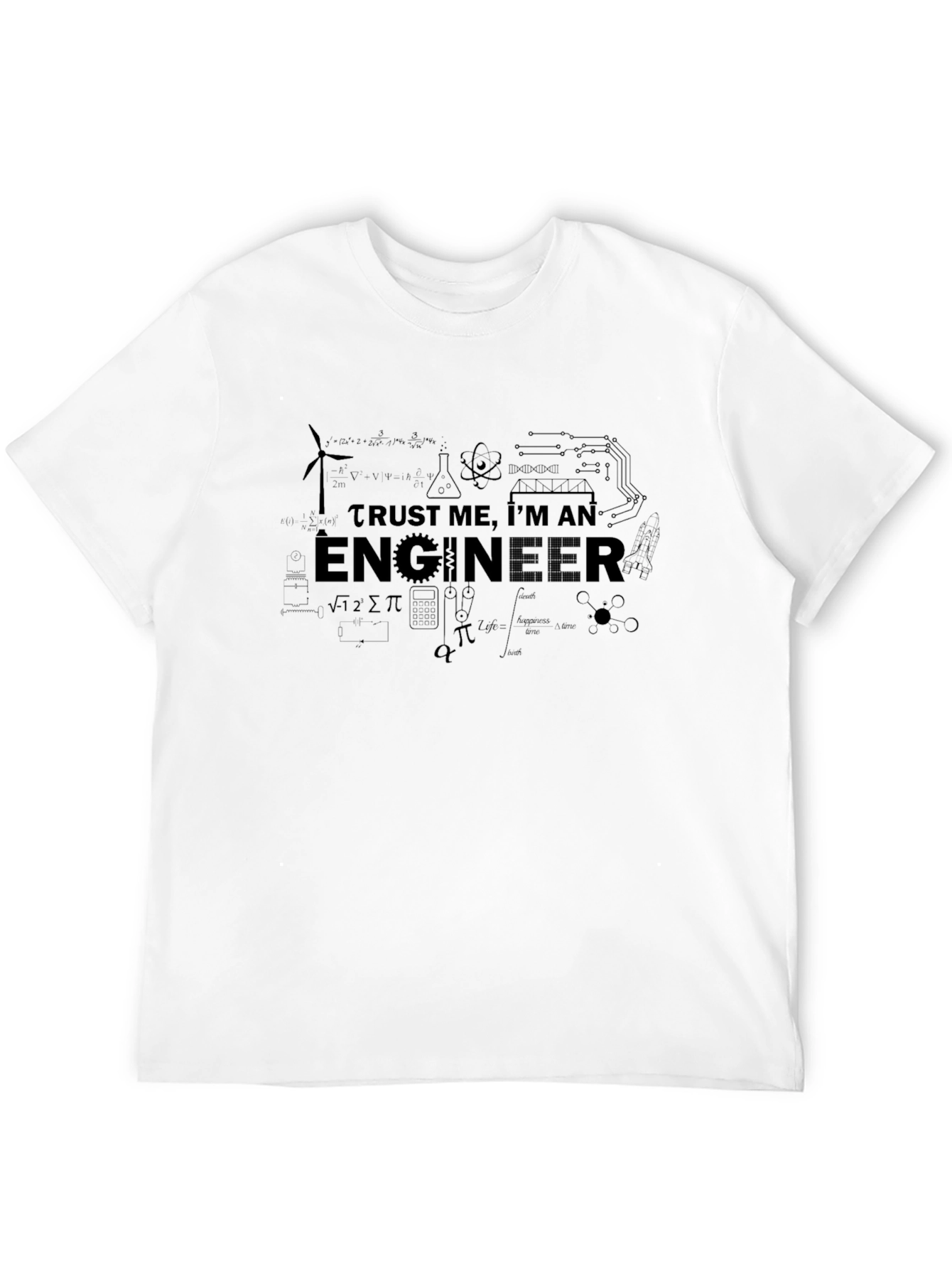 Black Engineer T-Shirt - Trust Me, I'm An Engineer - Science Apparel view 12