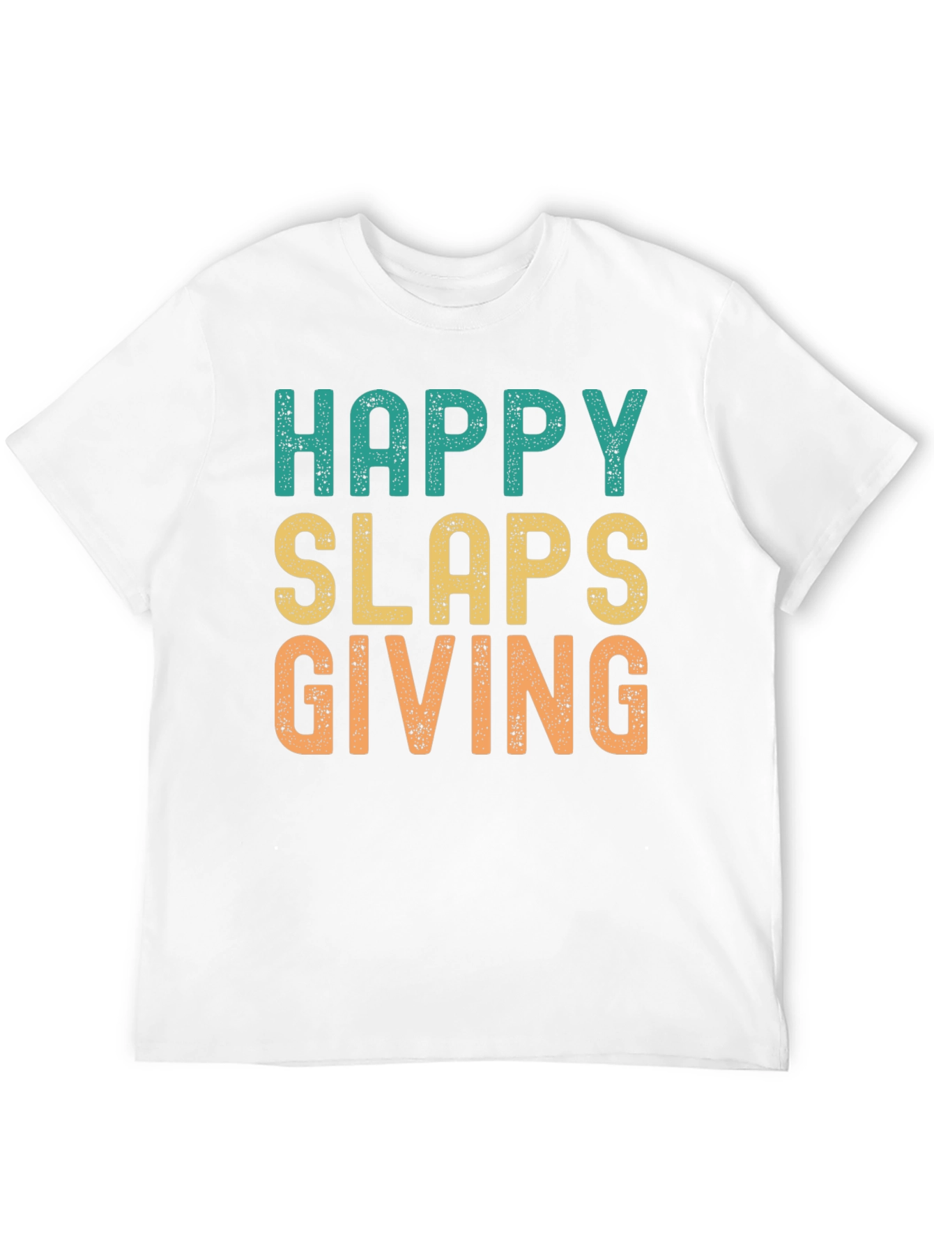 Black Happy Slaps Giving T-Shirt - Novelty Graphic Tee view 12