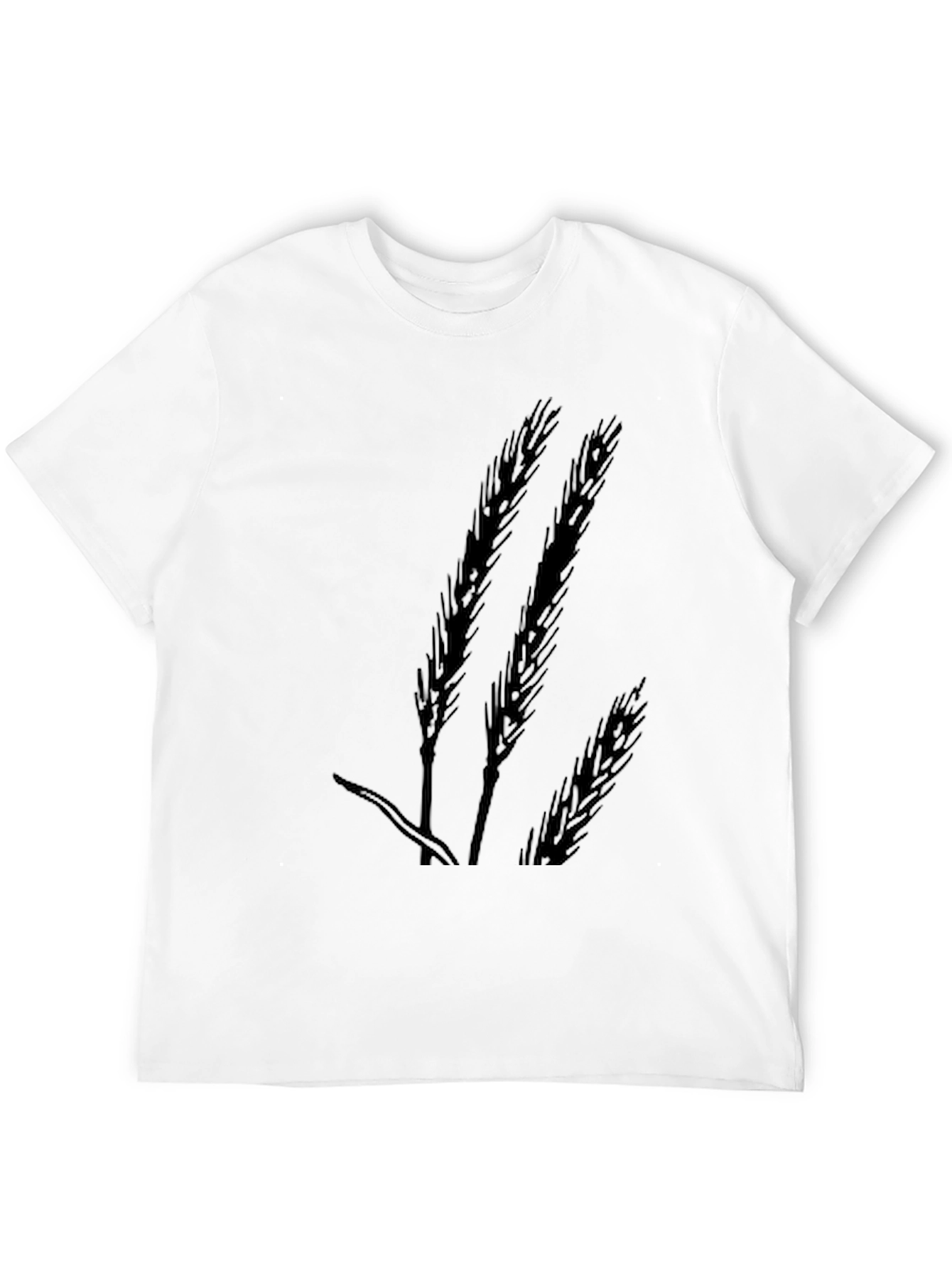 Black Wheat Silhouette Black T-Shirt view 12