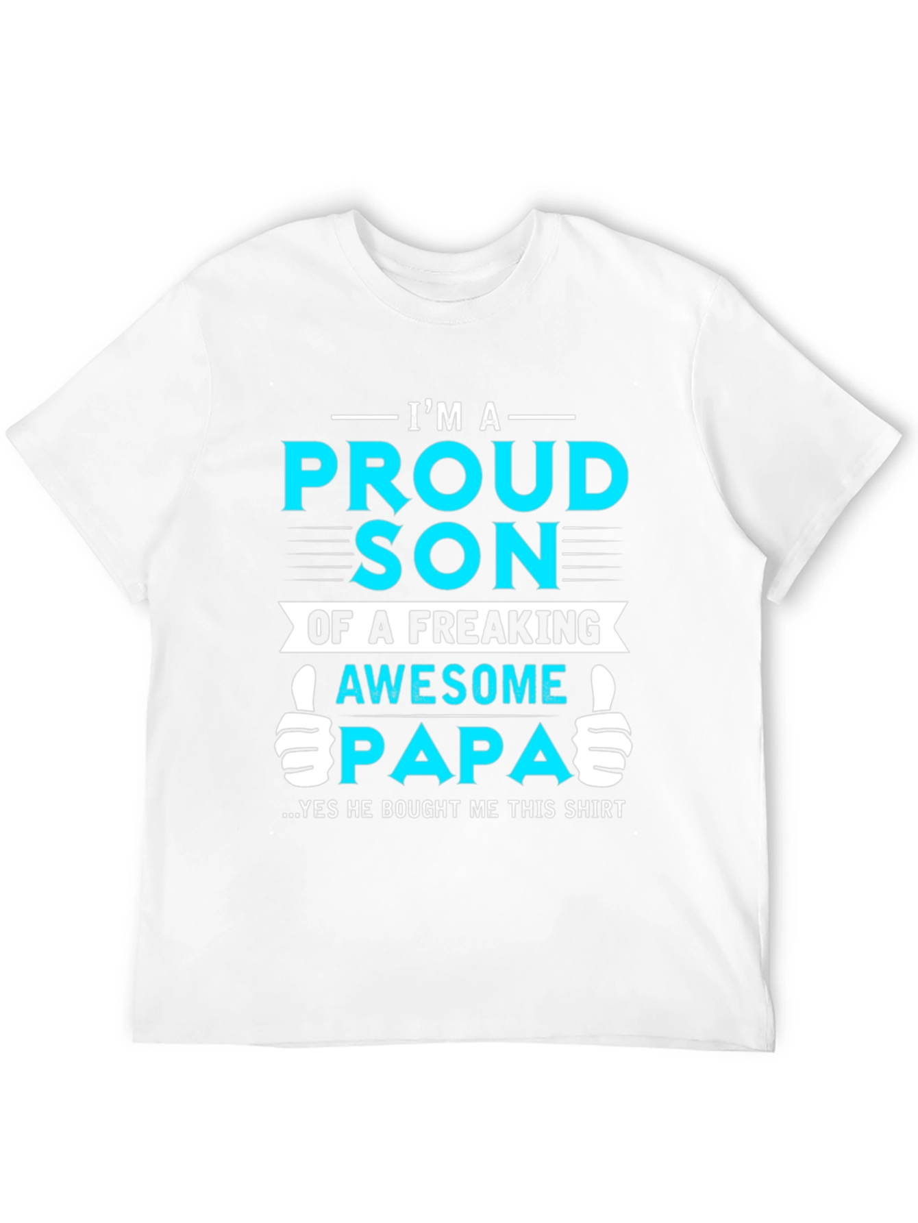 Black Proud Son of Awesome Papa Graphic T-Shirt view 12