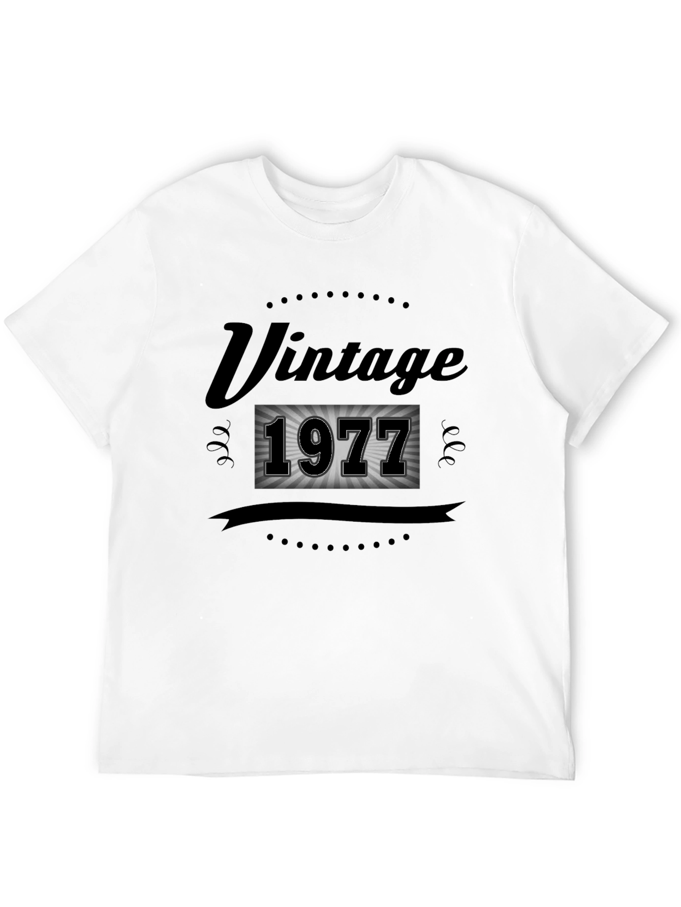 Black Vintage 1977 Graphic Tee - Retro Style view 12