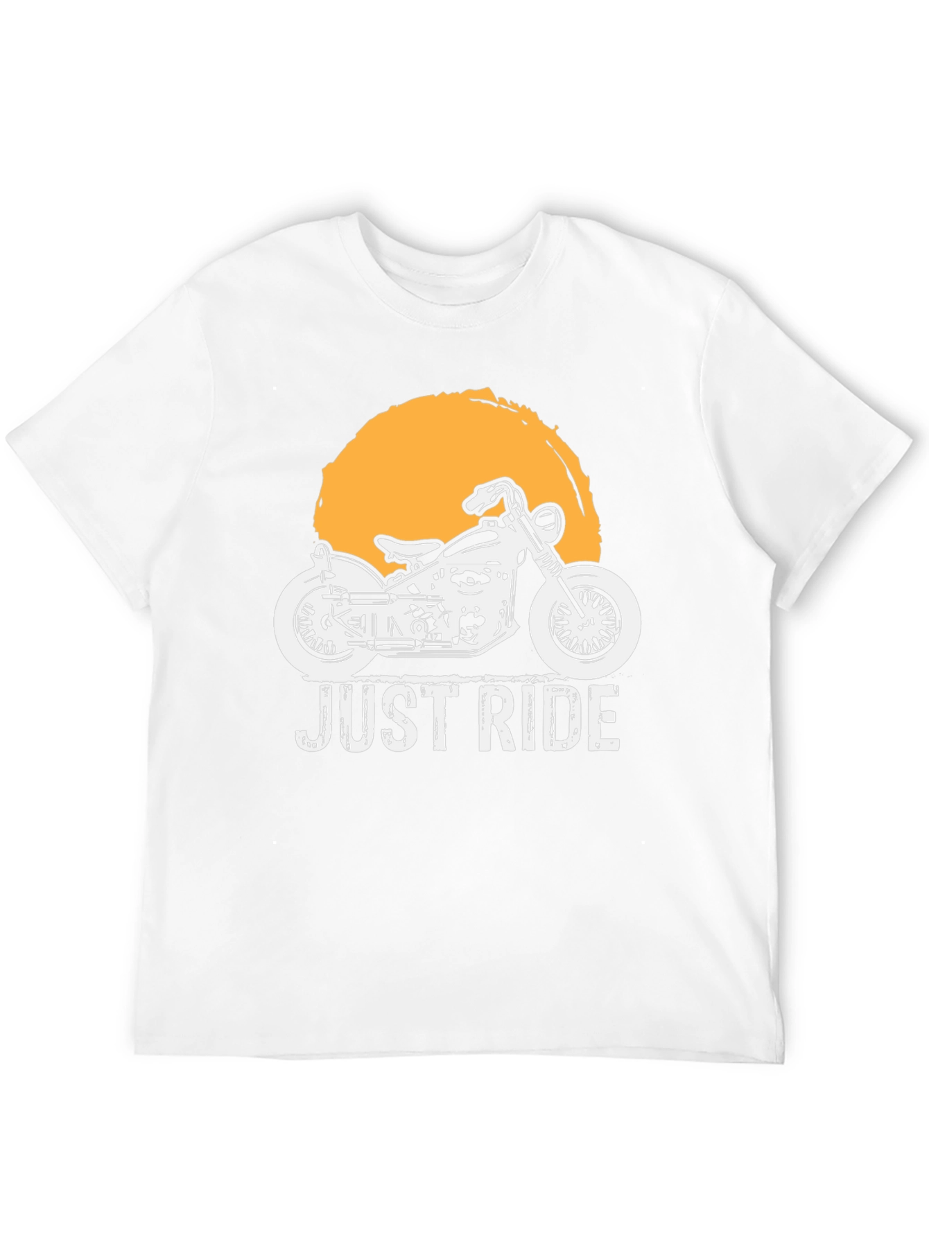 Black Just Ride Motorcycle Graphic T-Shirt view 12