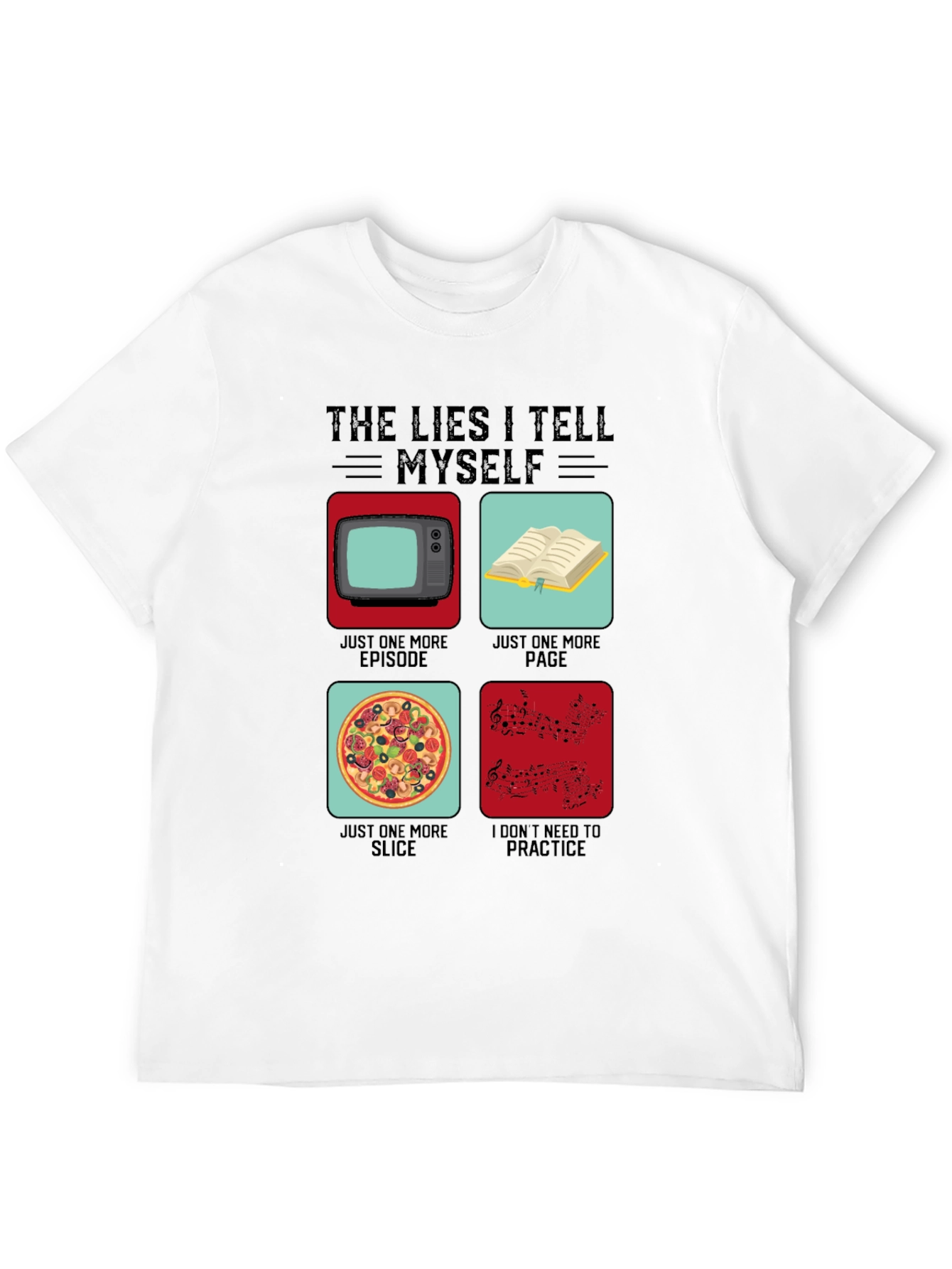Black Funny The Lies I Tell Myself Graphic T-Shirt view 12