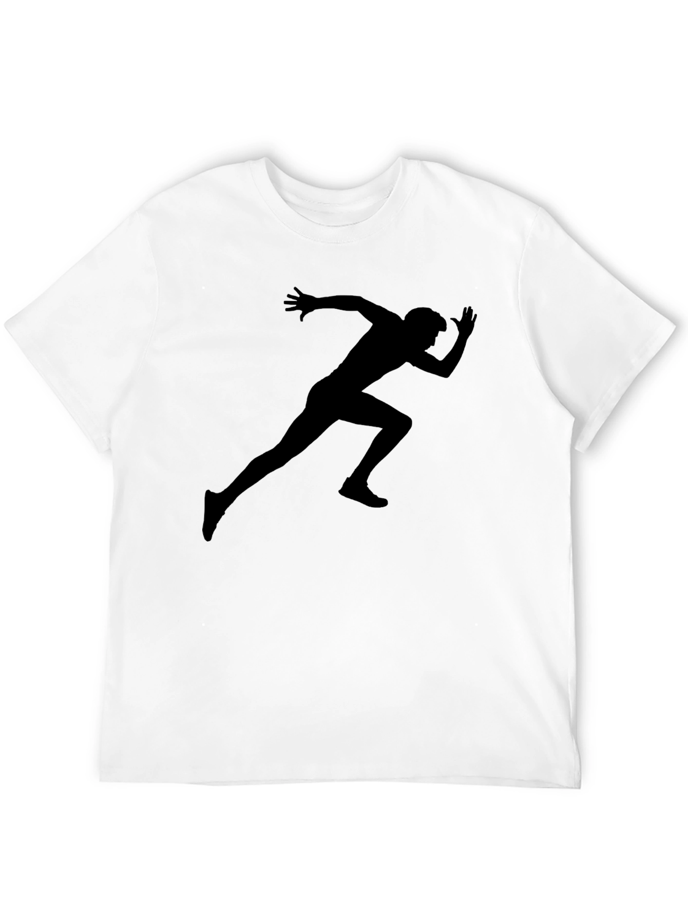 Black Men's Running Silhouette Graphic Tee - Black view 12