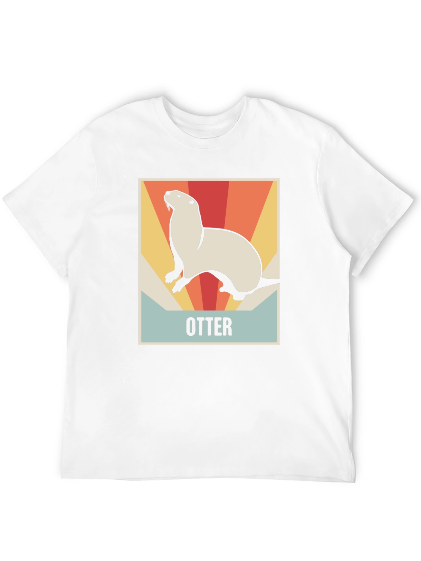 Black Retro Otter Graphic Tee - Soft Cotton Blend view 12