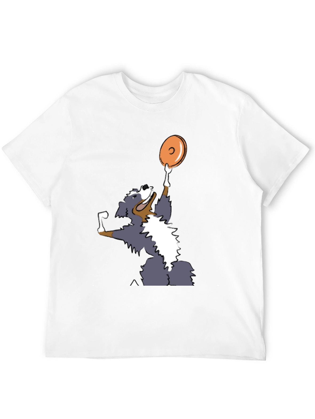 Black Dog Catching Disc Graphic Tee - Casual Style view 12