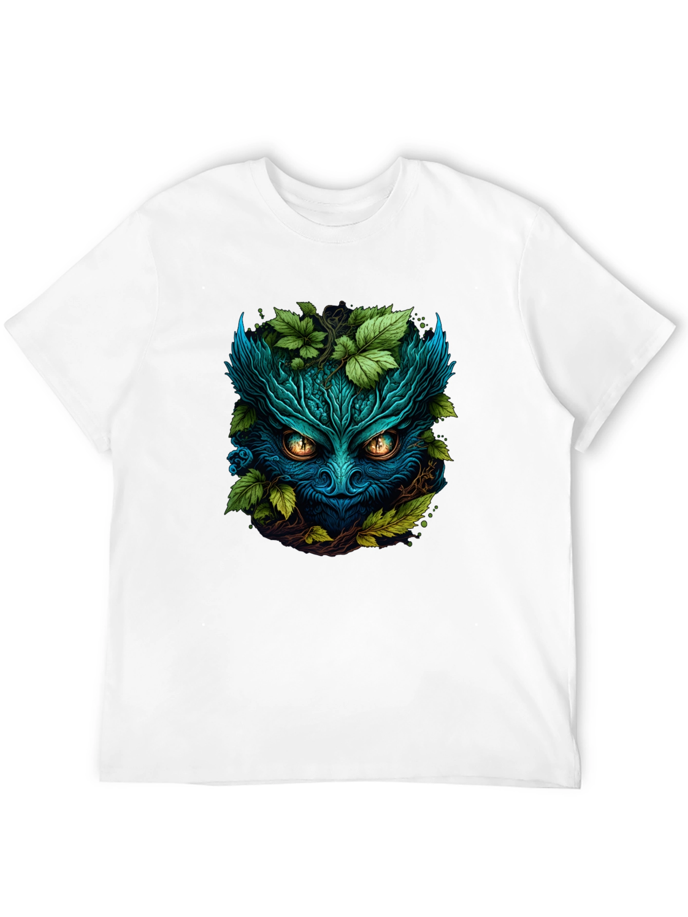 Black Mystic Green Spirit T-Shirt - Nature Inspired Tee view 12