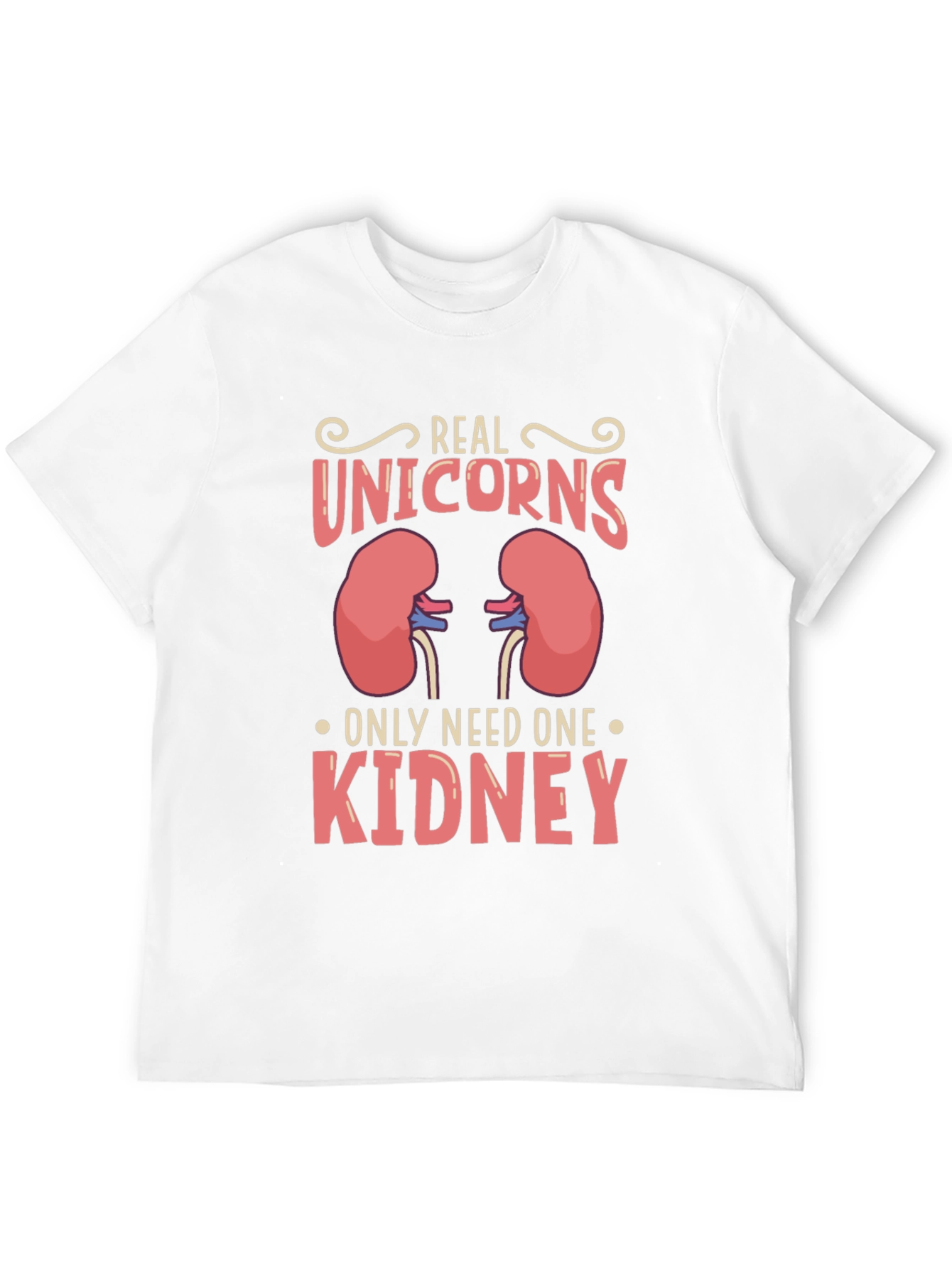 Black Real Unicorns Only Need One Kidney Graphic Tee view 12