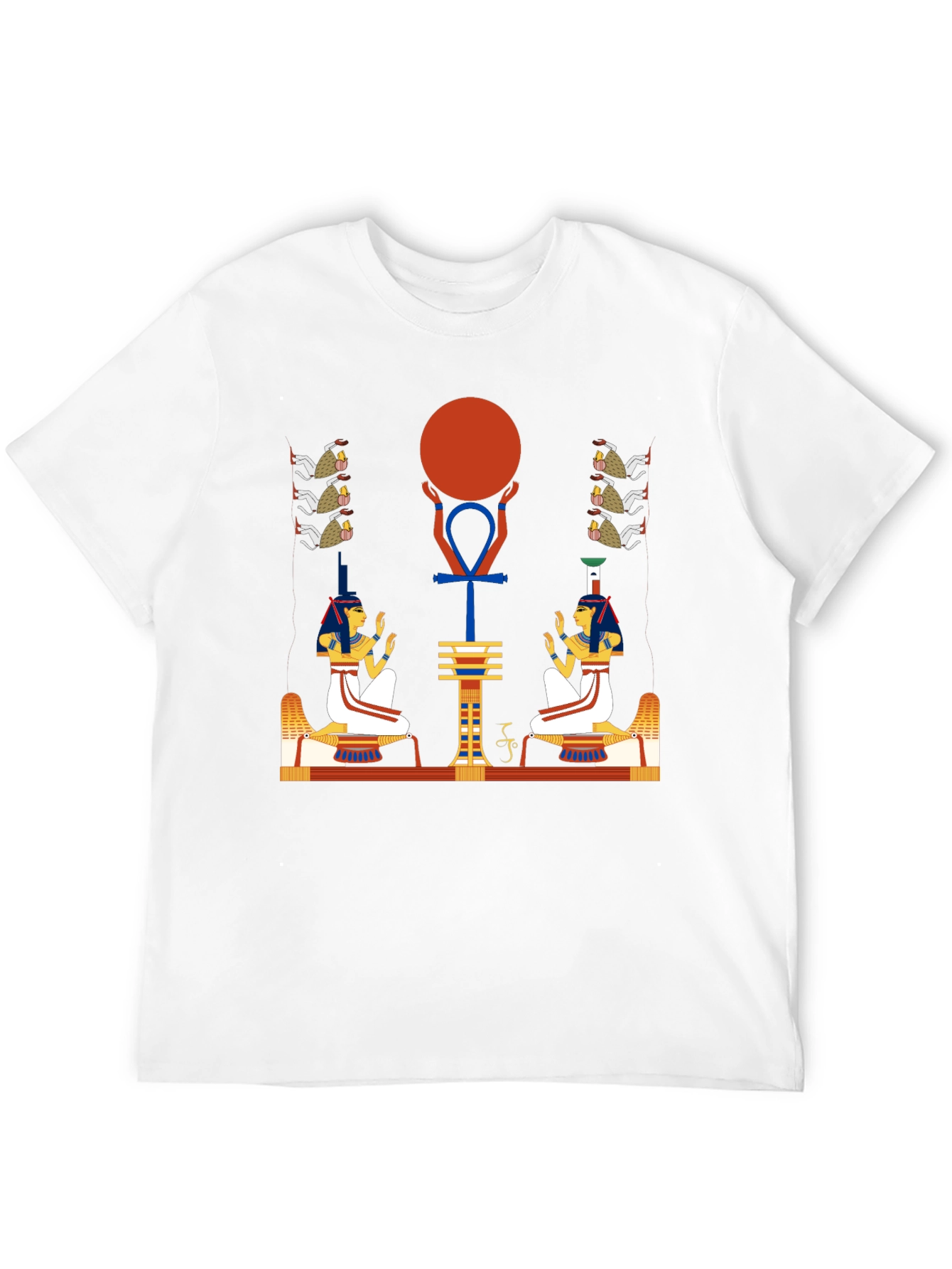 Black Egyptian Design Graphic T-Shirt view 12