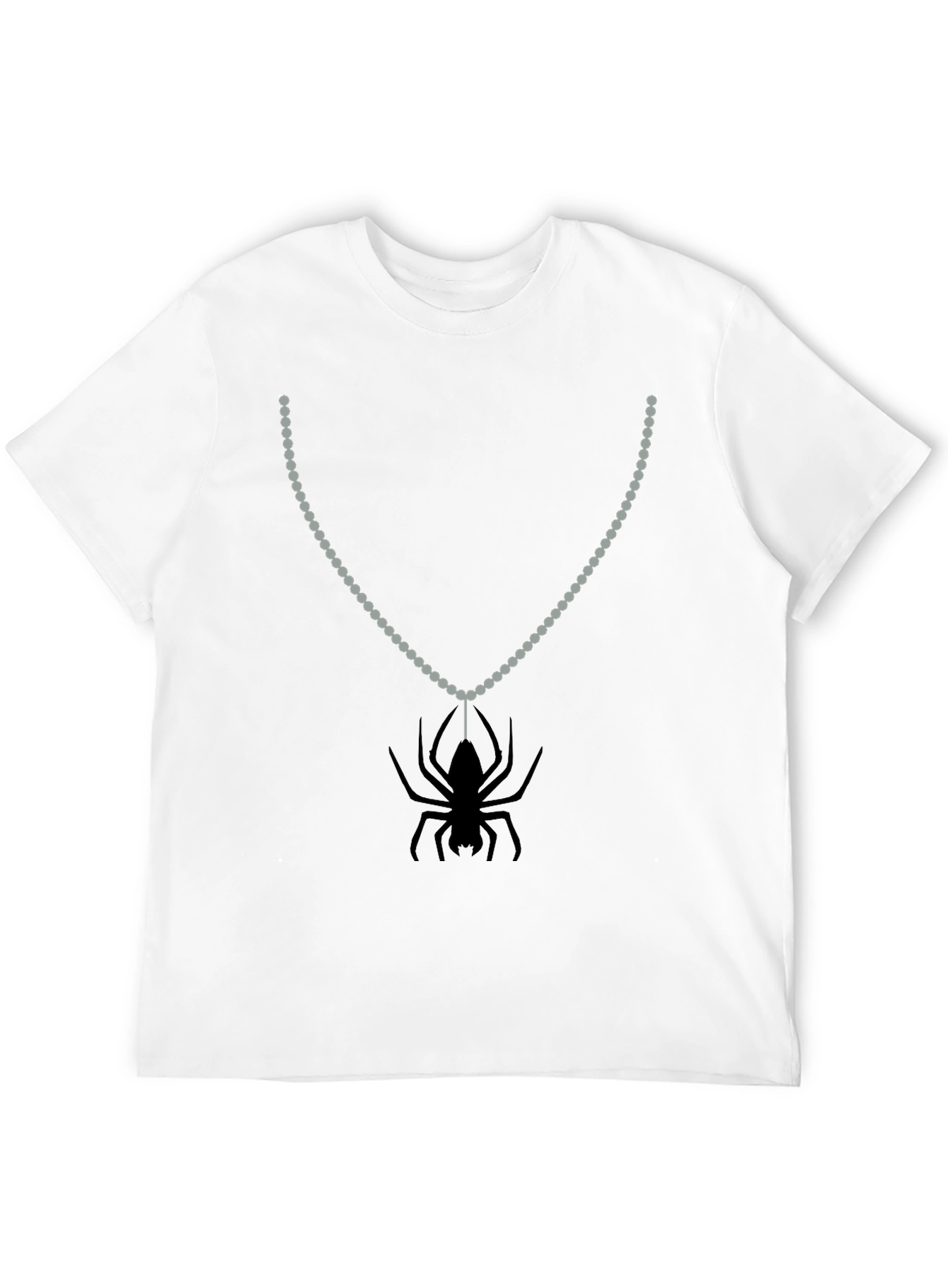 Black Spider Pendant Tee - Creepy Cool Style view 12