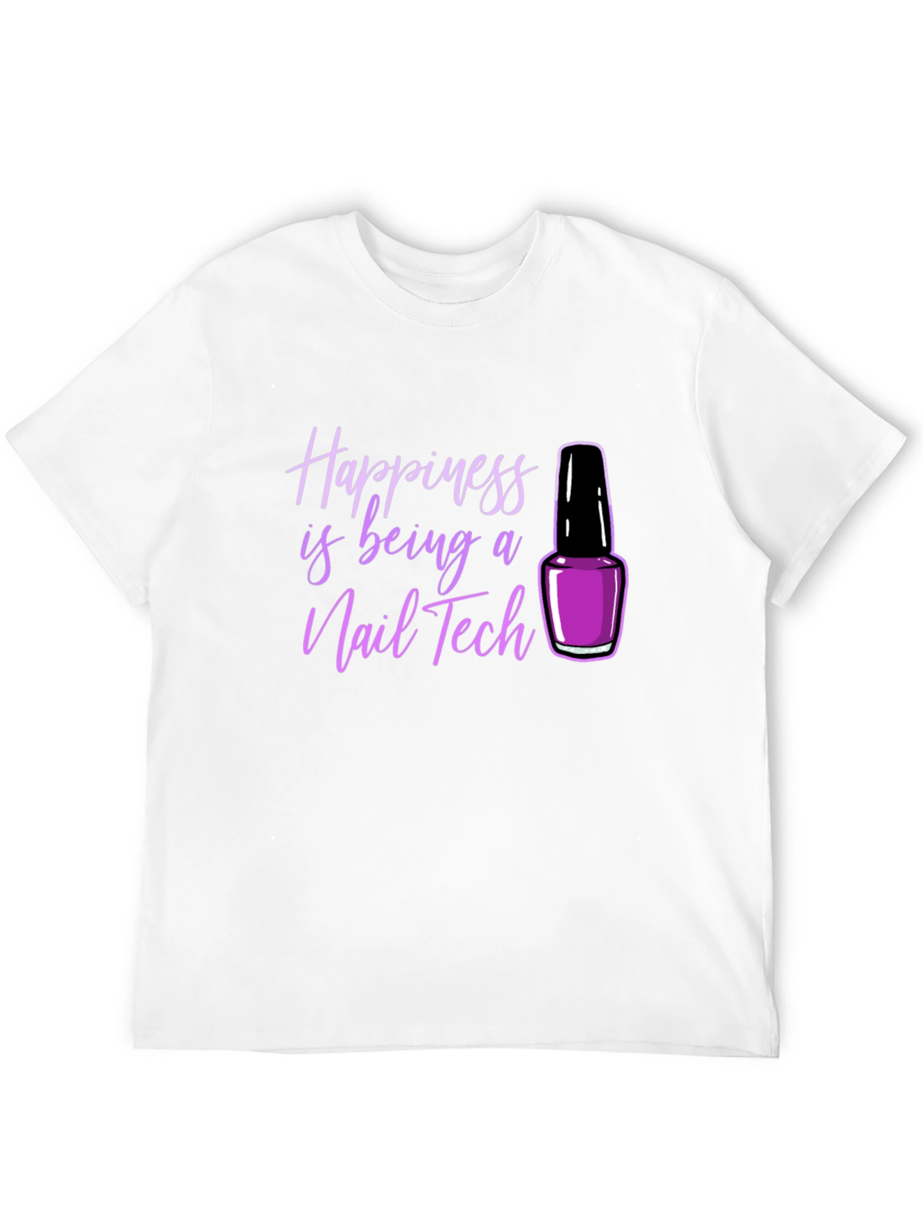 Black Happiness Nail Tech T-Shirt view 12