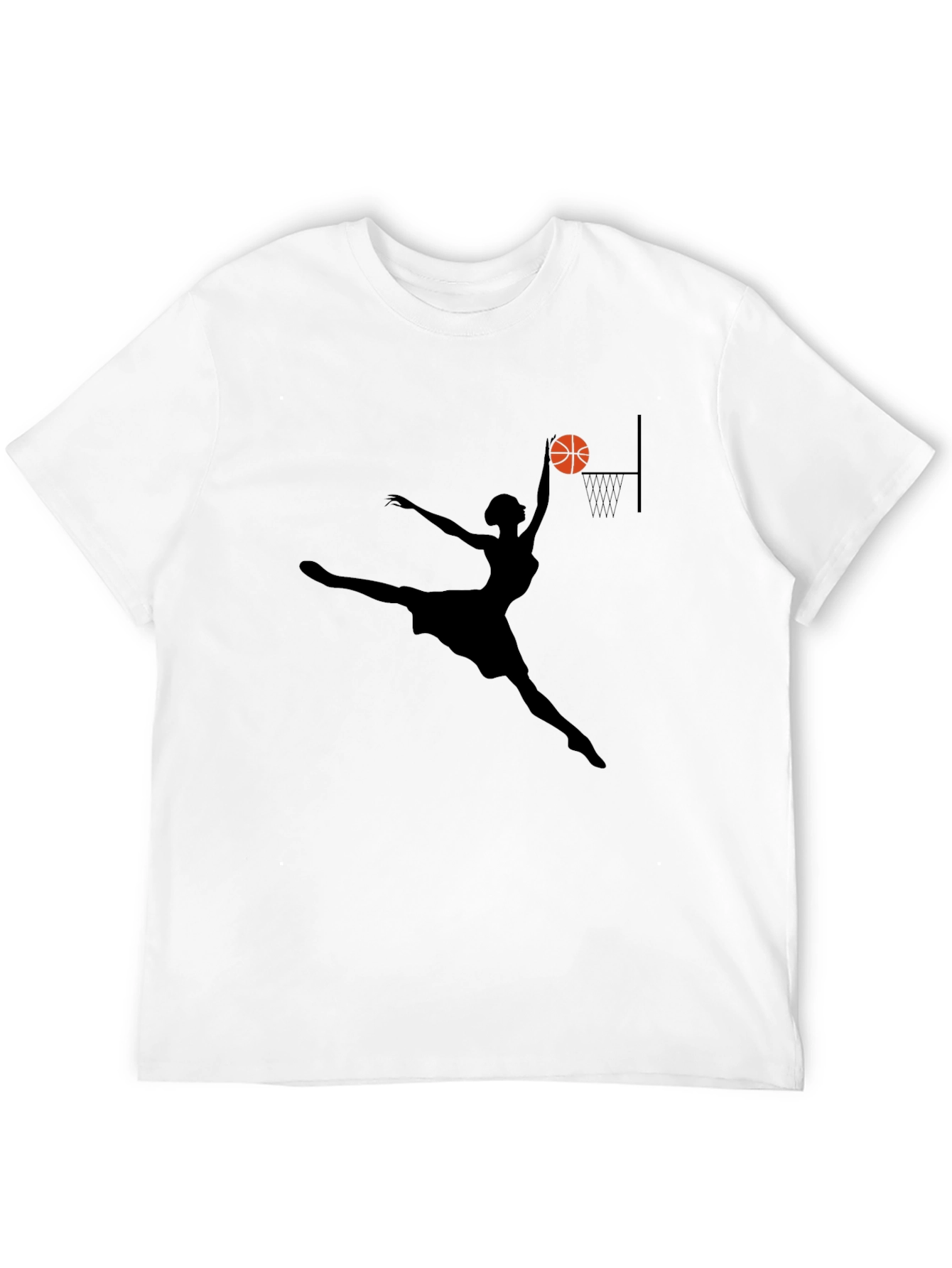 Basketball Silhouette Graphic T-Shirt - 12