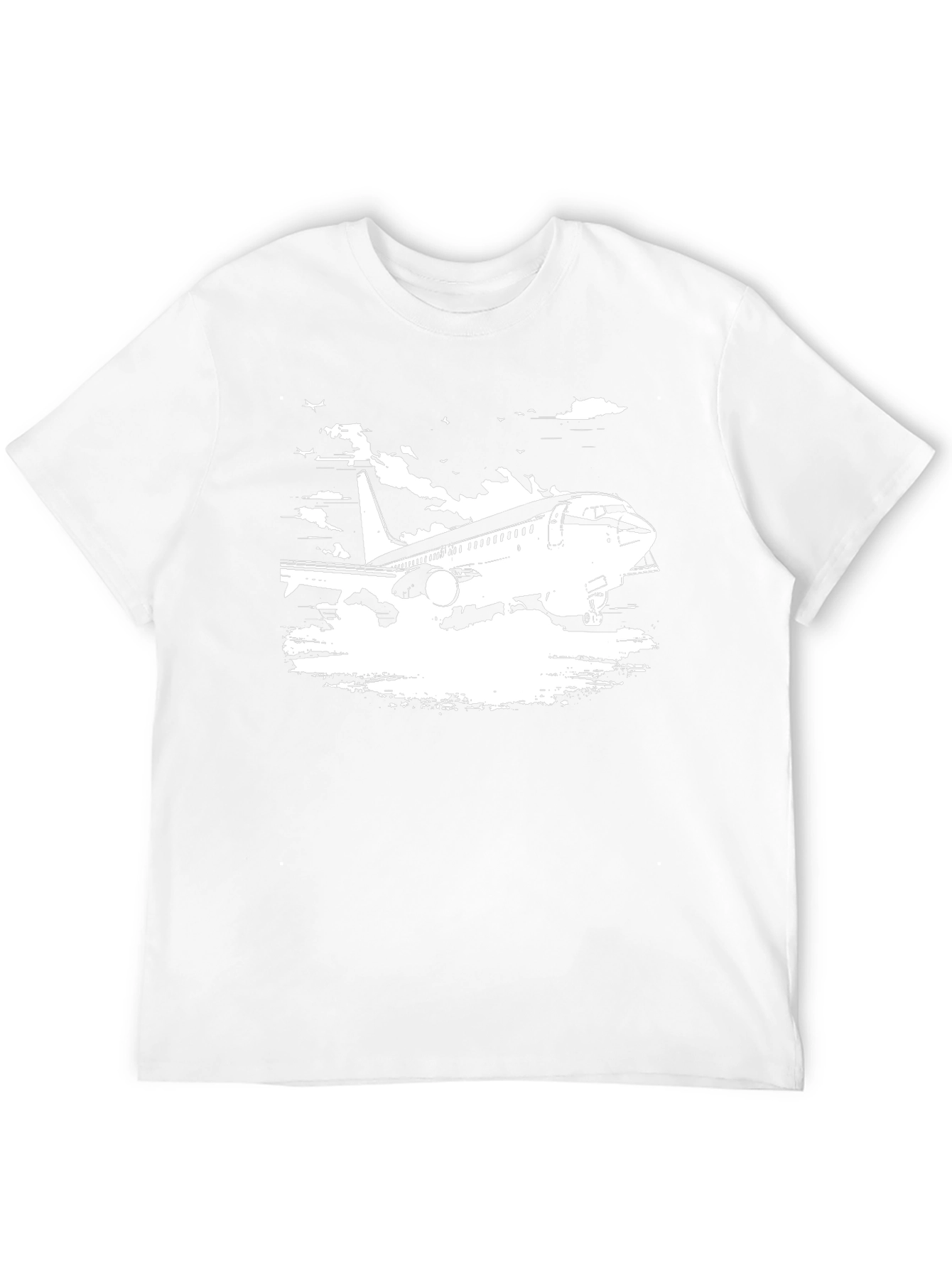 Black Airplane Graphic Tee - Black Cotton Blend view 12