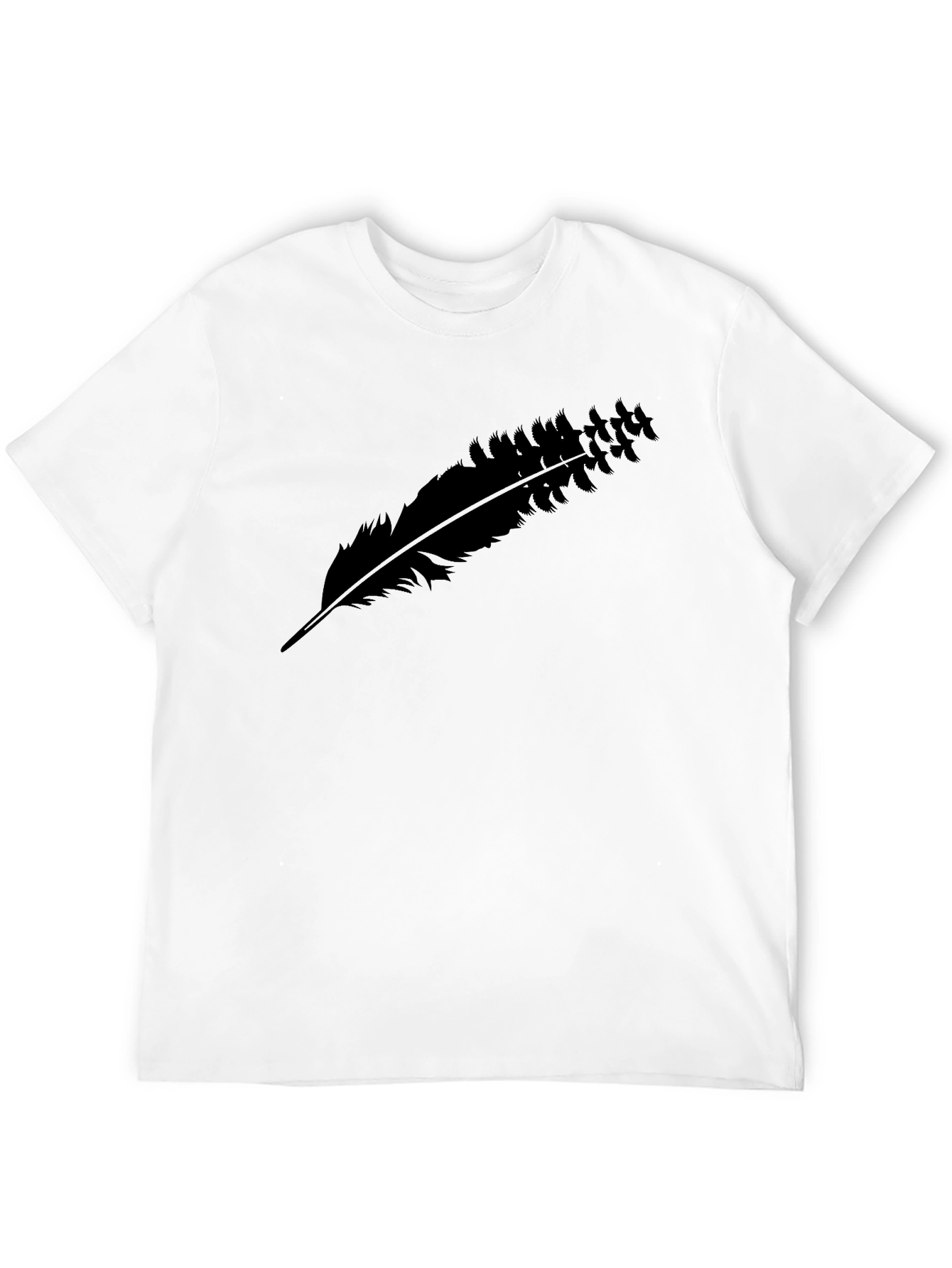 Black Black Feather Graphic Tee - Casual Comfort view 12