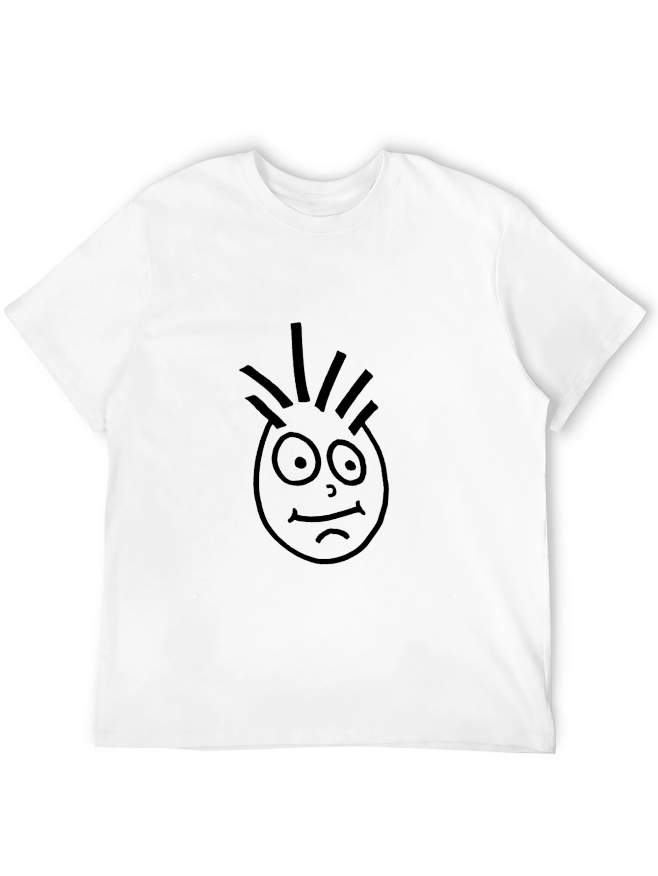 Black Whimsical Graphic Tee - Unisex Black Cotton T-Shirt view 12