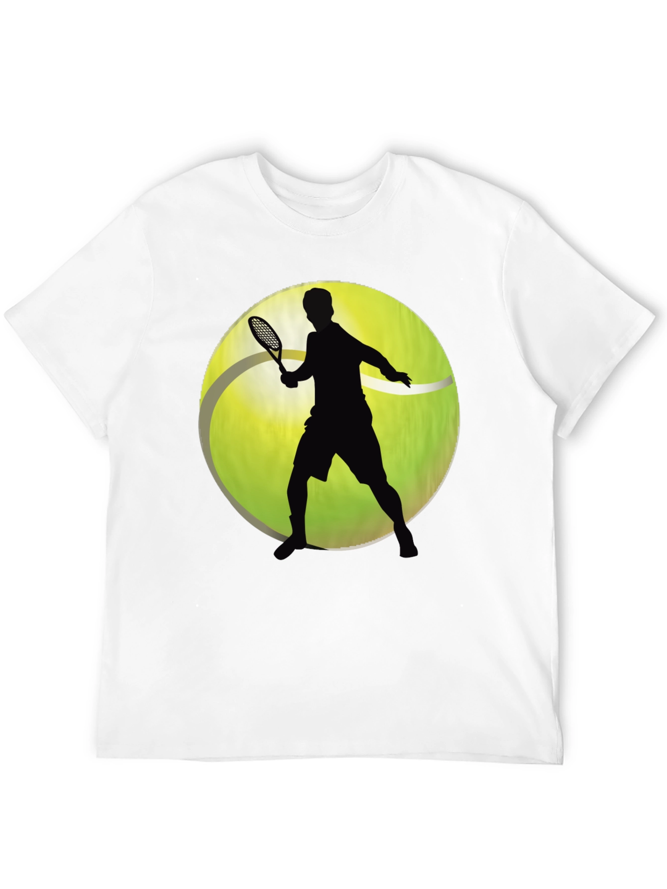 Tennis Player Graphic T-Shirt - Sporty Black Tee - 12